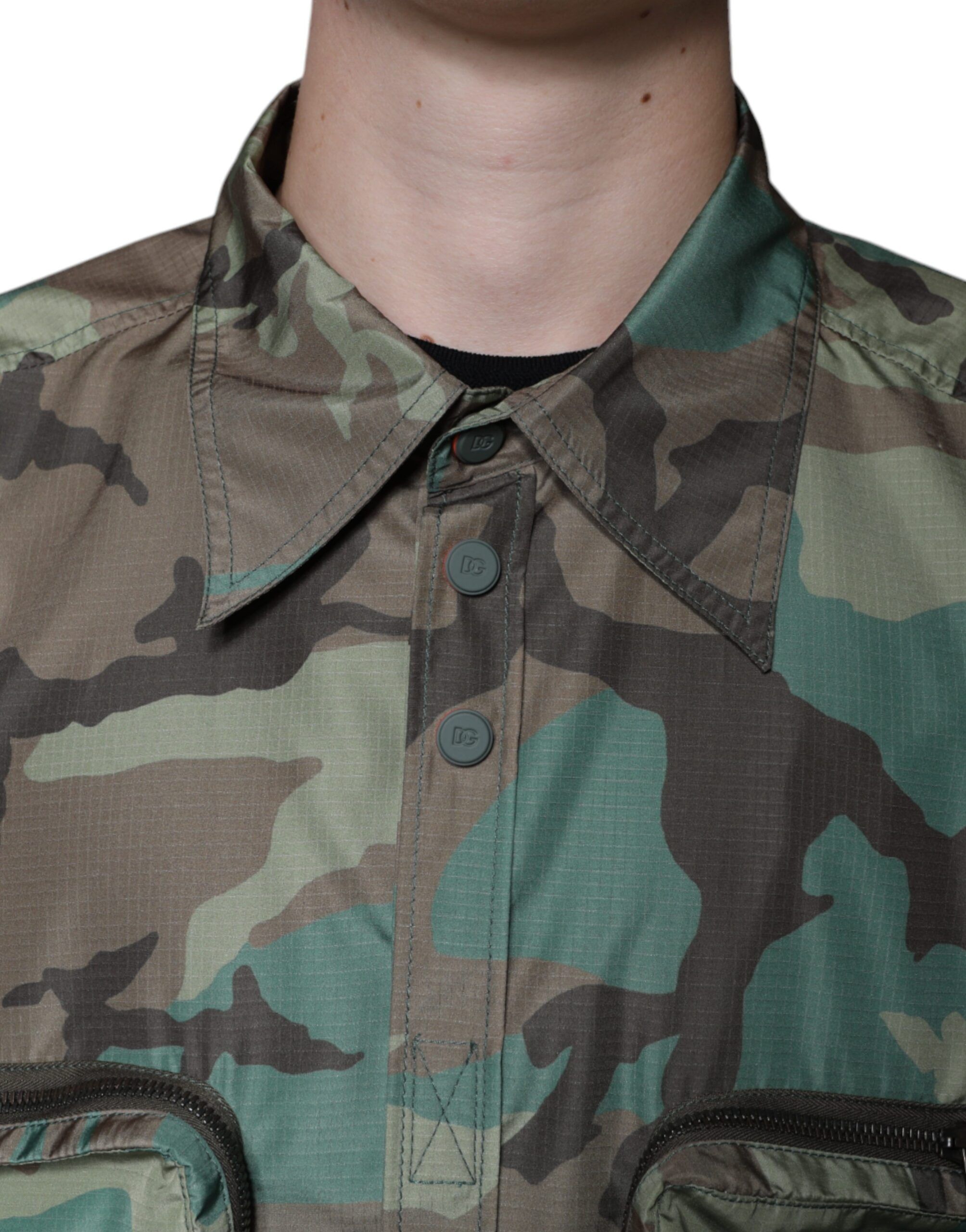 Camouflage Button Down Men's Shirt (Pre-Owned) - Dolce & Gabbana - Modalova