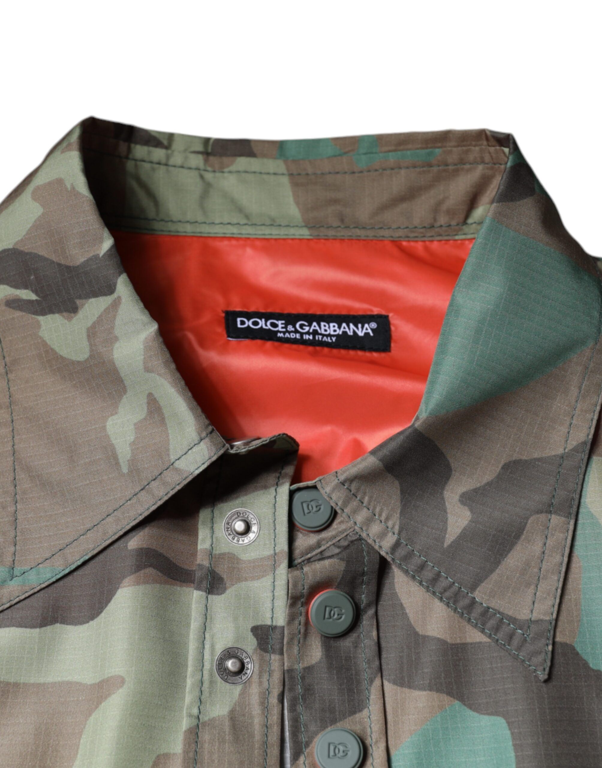 Camouflage Button Down Men's Shirt (Pre-Owned) - Dolce & Gabbana - Modalova