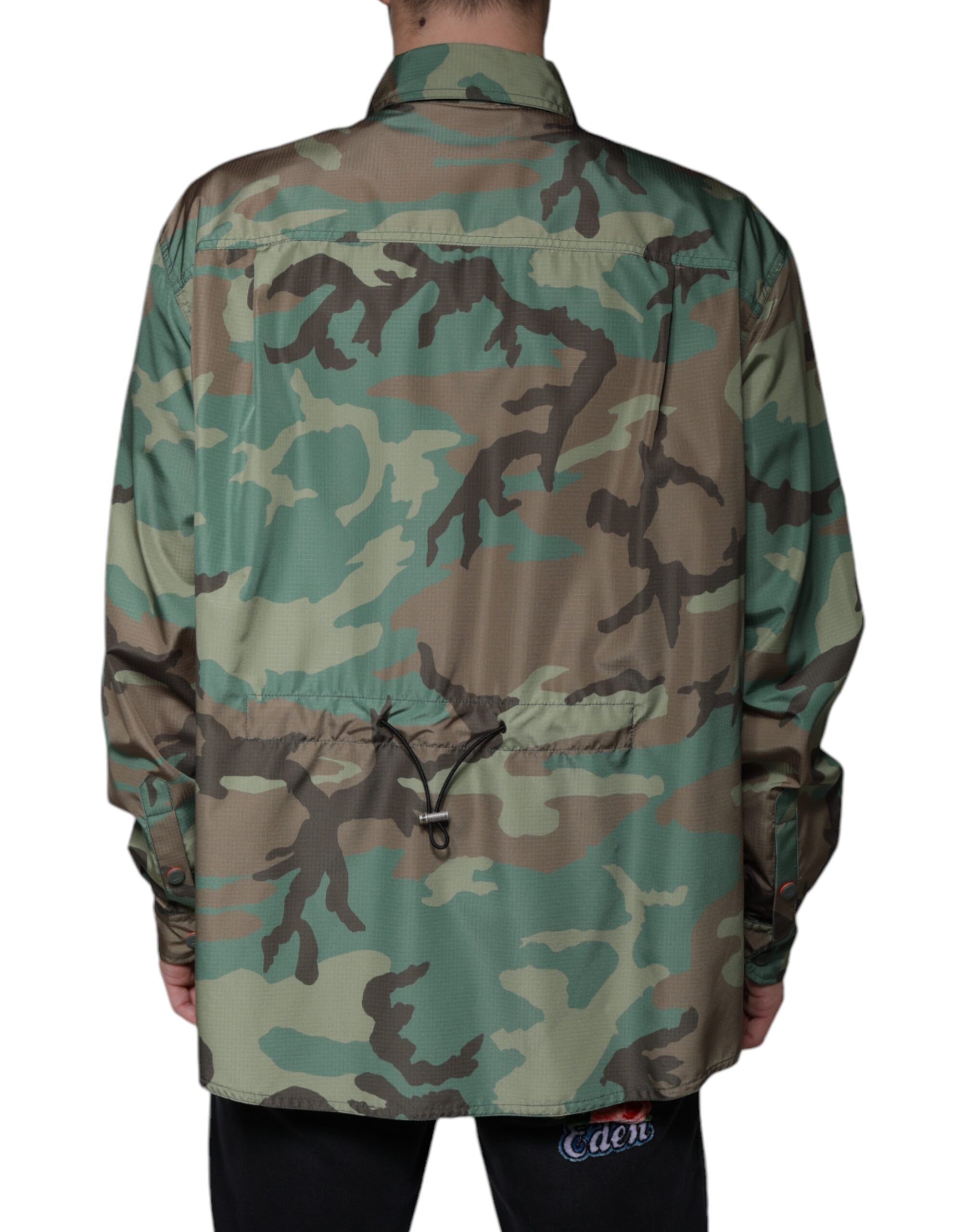 Camouflage Button Down Men's Shirt - Dolce & Gabbana - Modalova