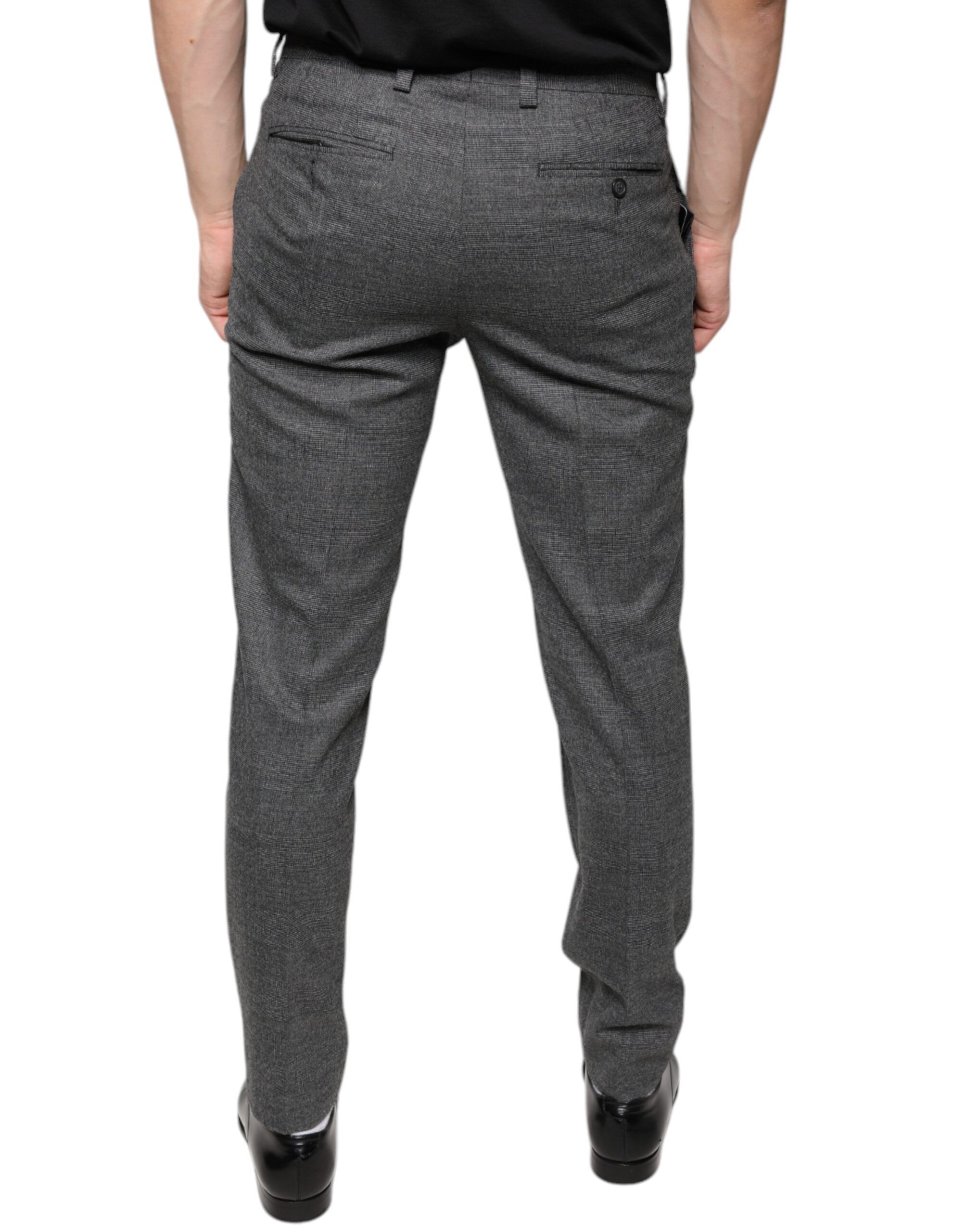 Check Tartan Wool Skinny Men's Pants - Dolce & Gabbana - Modalova