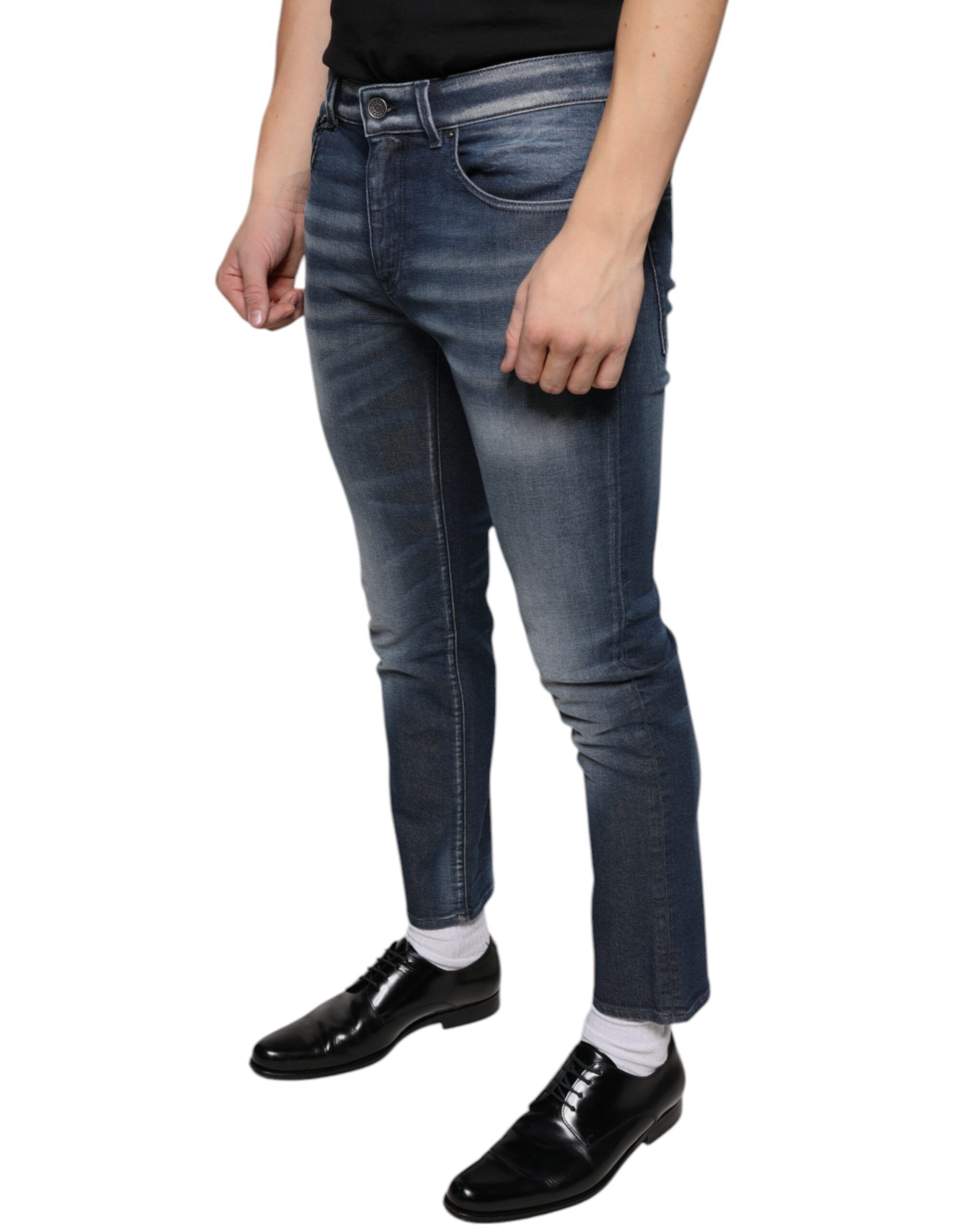Dark Washed Cotton Skinny Denim Men's Jeans - Dolce & Gabbana - Modalova