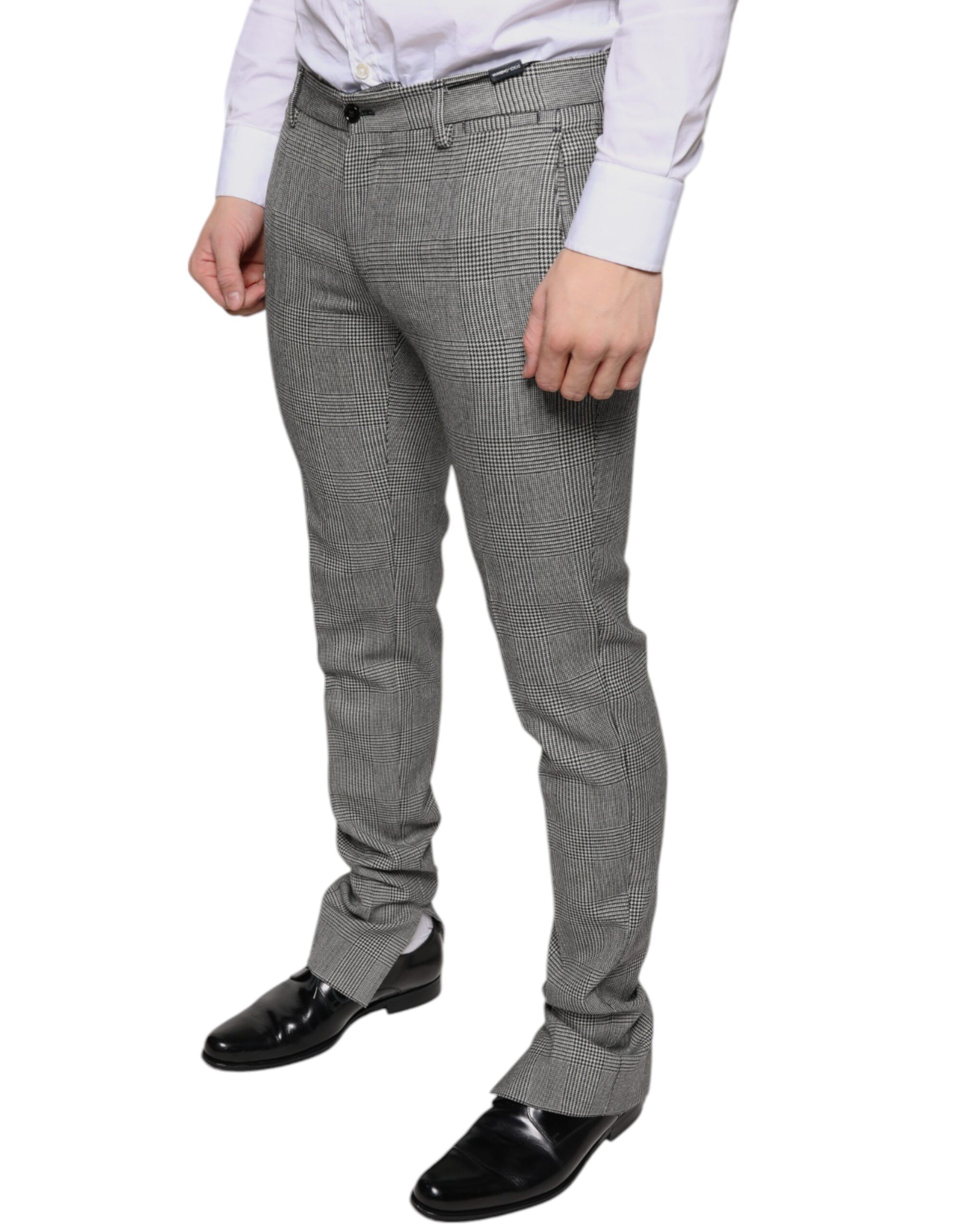 Check Tartan Wool Skinny Men's Pants - Dolce & Gabbana - Modalova
