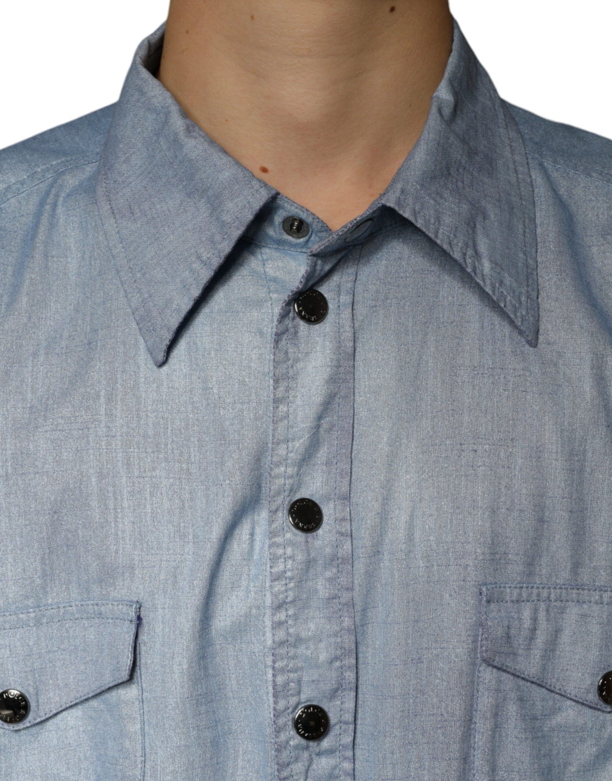 Cotton Button Down Casual Men's Shirt - Dolce & Gabbana - Modalova
