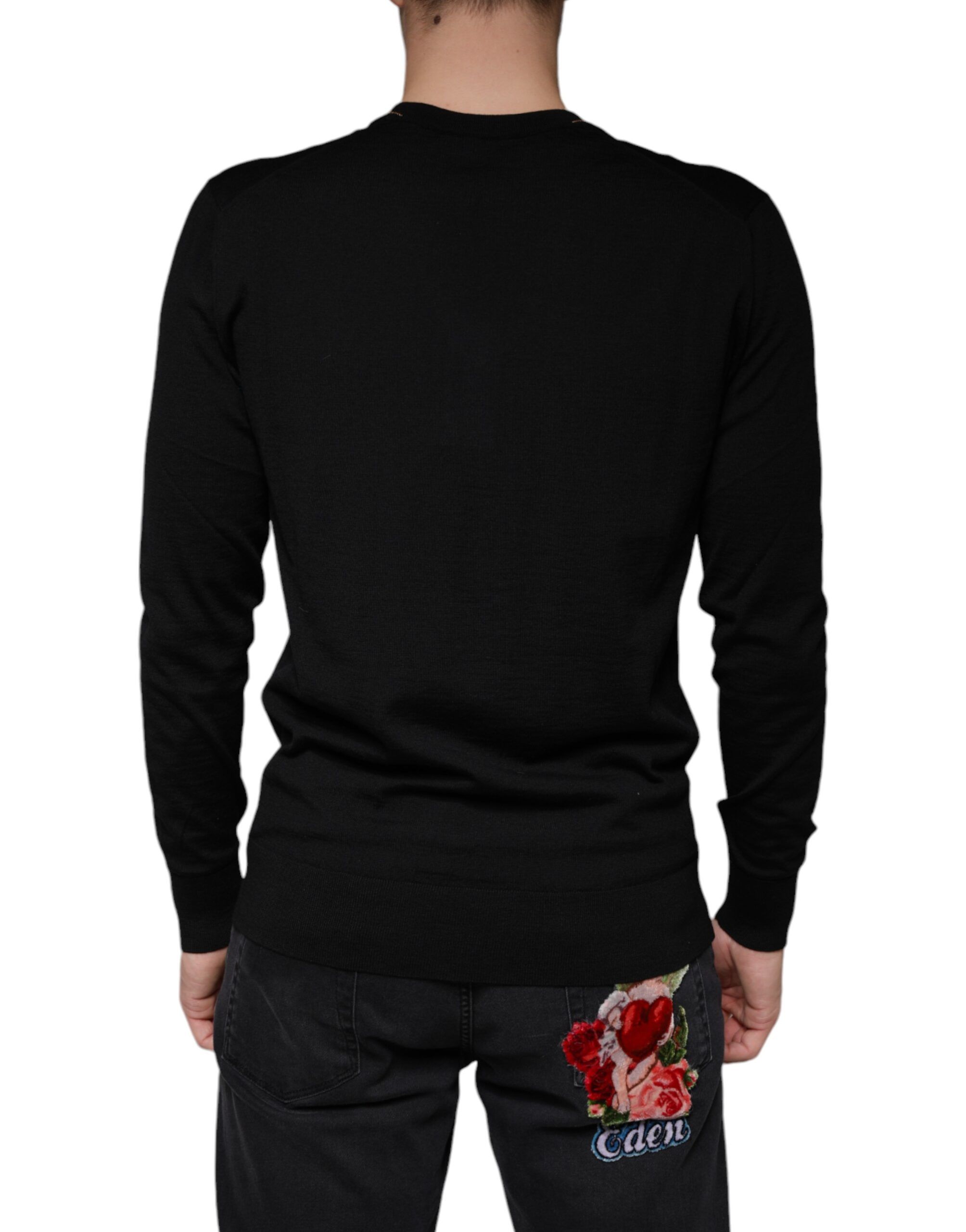 Embellished V-neck Pullover Men's Sweater - Dolce & Gabbana - Modalova