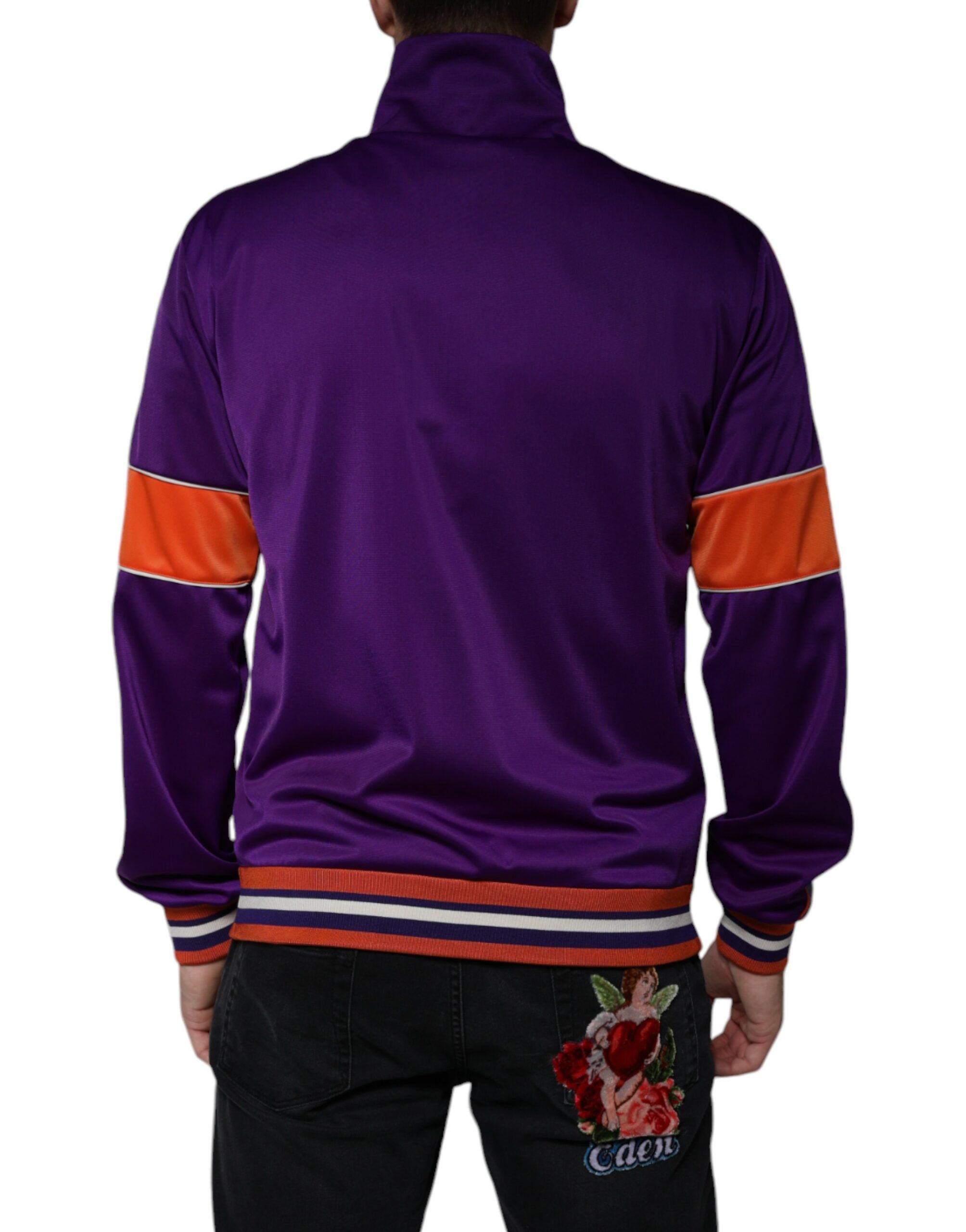Polyester Full Zip Long Sleeve Men's Sweater - Dolce & Gabbana - Modalova
