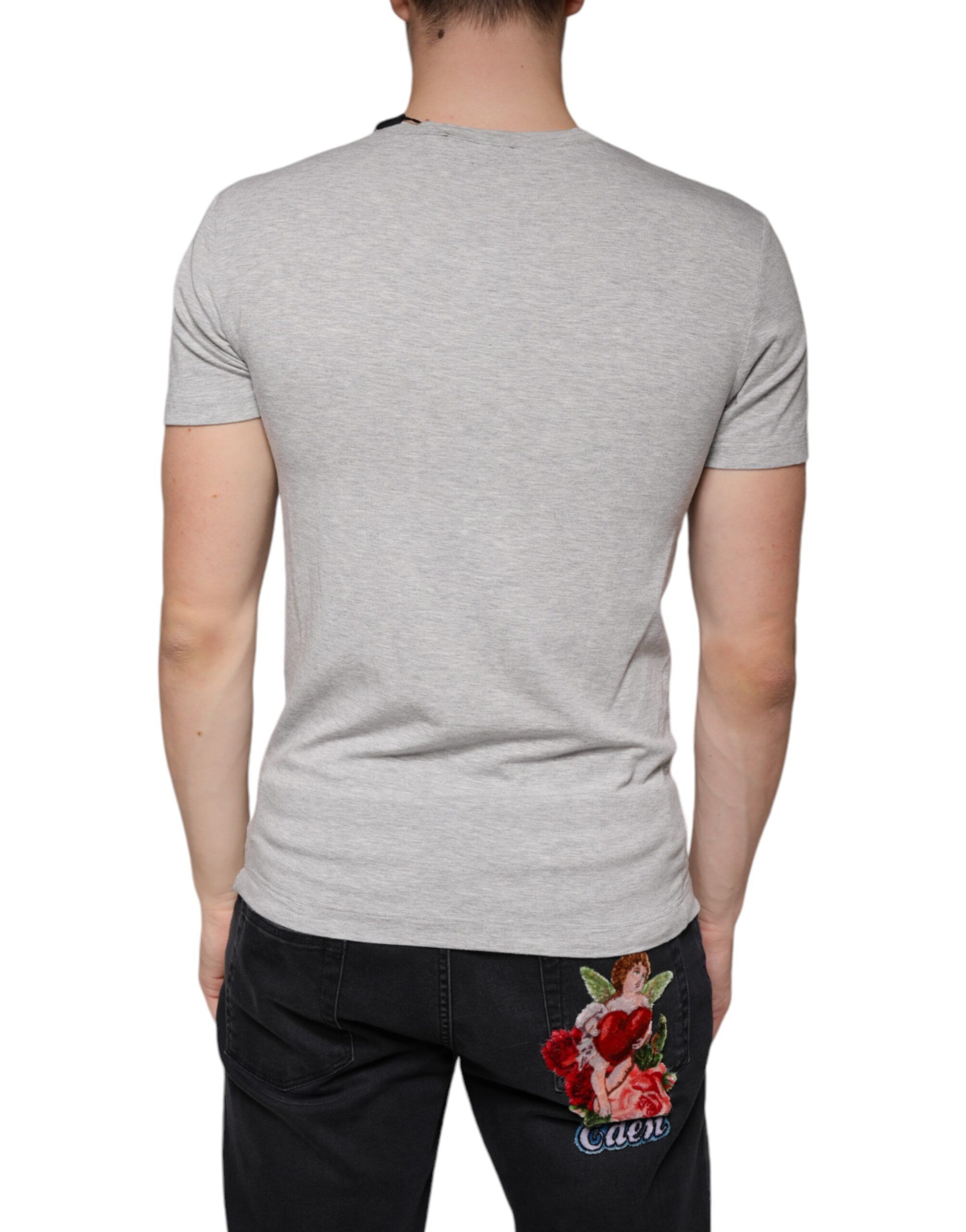 Logo Print Crewneck Short Sleeve Men's T-shirt - Dolce & Gabbana - Modalova