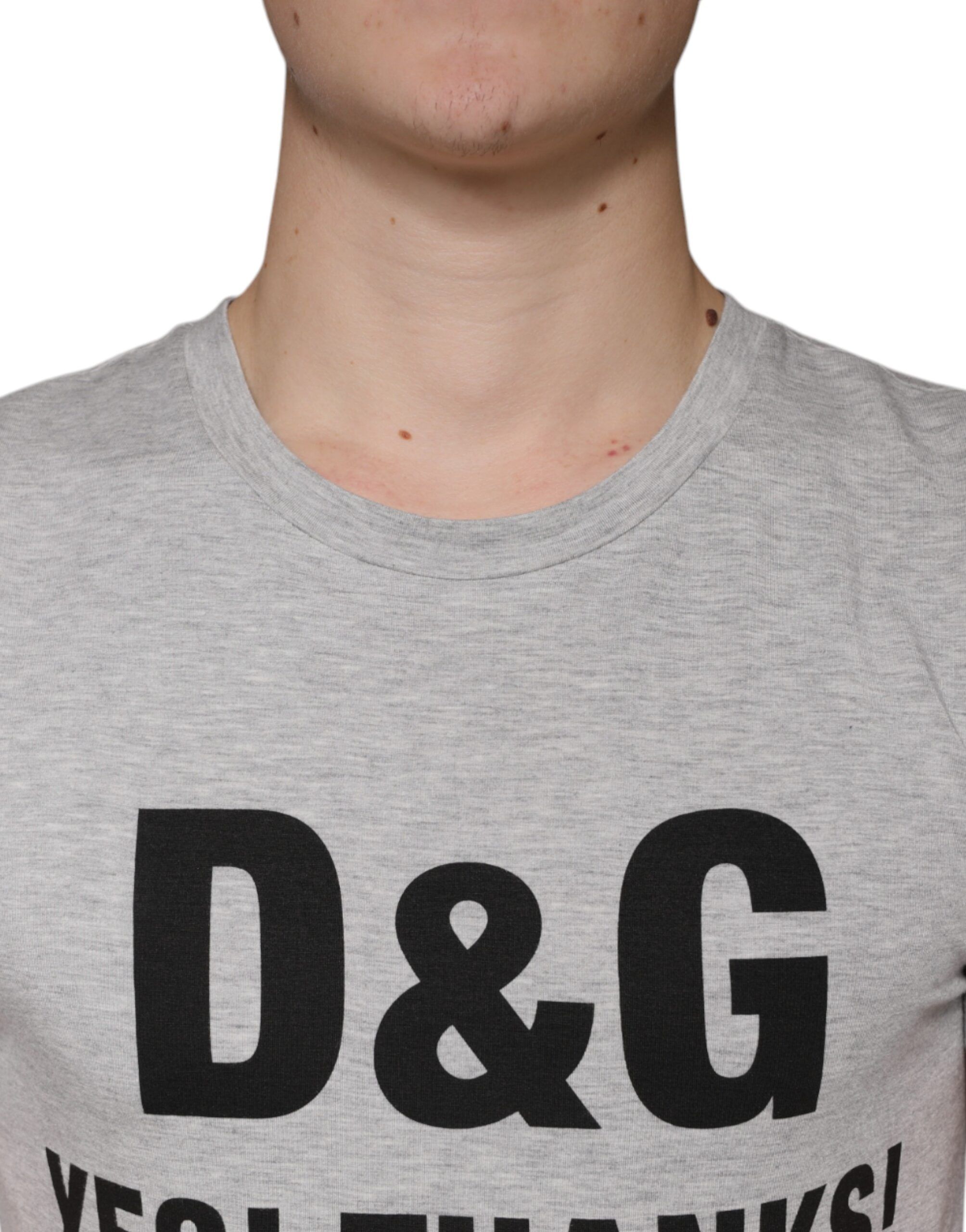 Logo Print Crewneck Short Sleeve Men's T-shirt - Dolce & Gabbana - Modalova