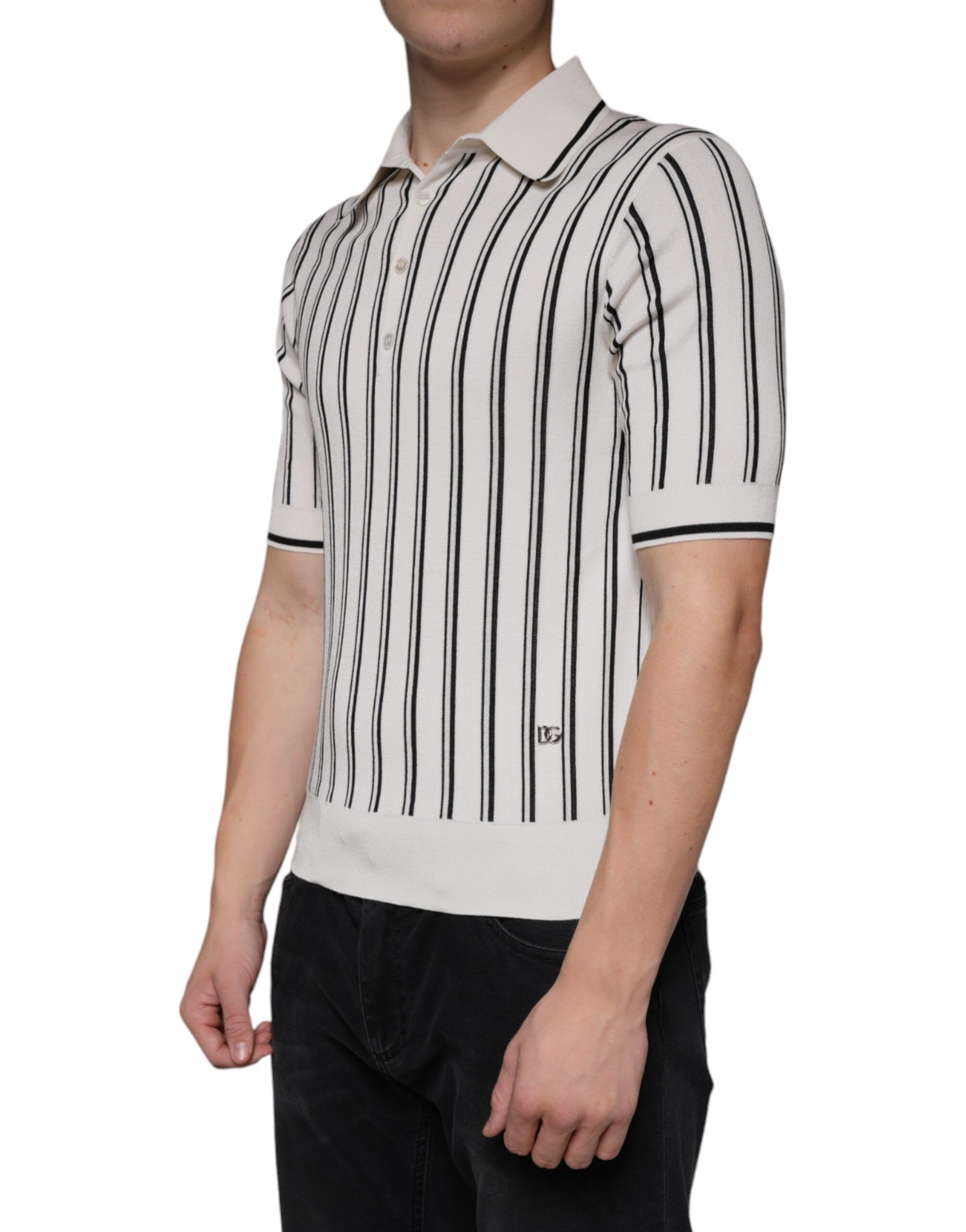 Stripe Polo Short Sleeve Men's T-shirt - Dolce & Gabbana - Modalova