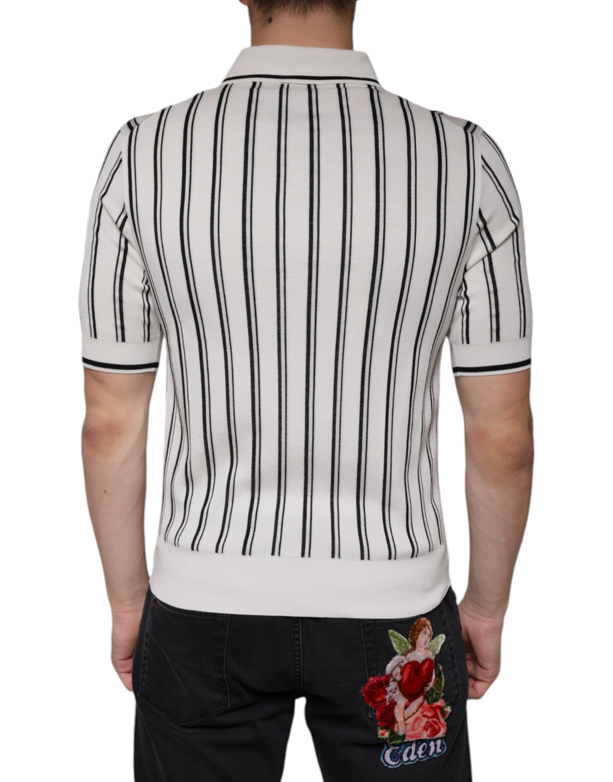 Stripe Polo Short Sleeve Men's T-shirt - Dolce & Gabbana - Modalova