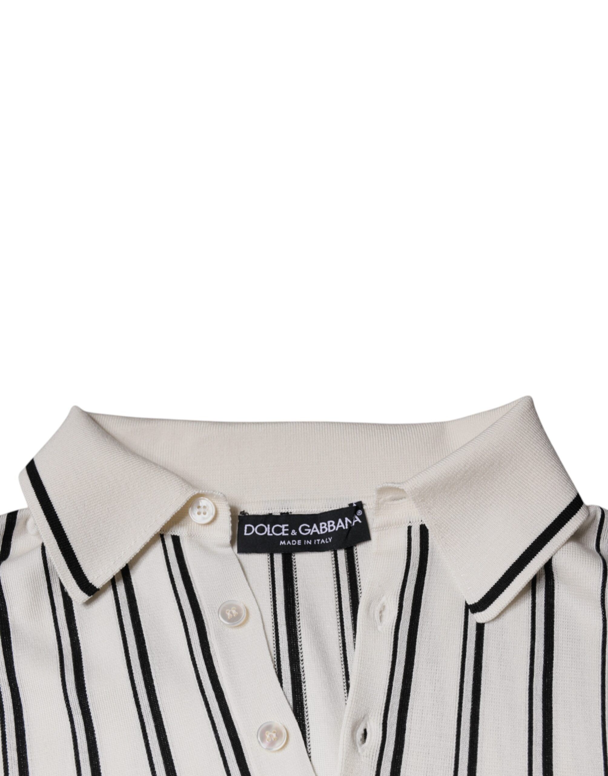 Stripe Polo Short Sleeve Men's T-shirt - Dolce & Gabbana - Modalova