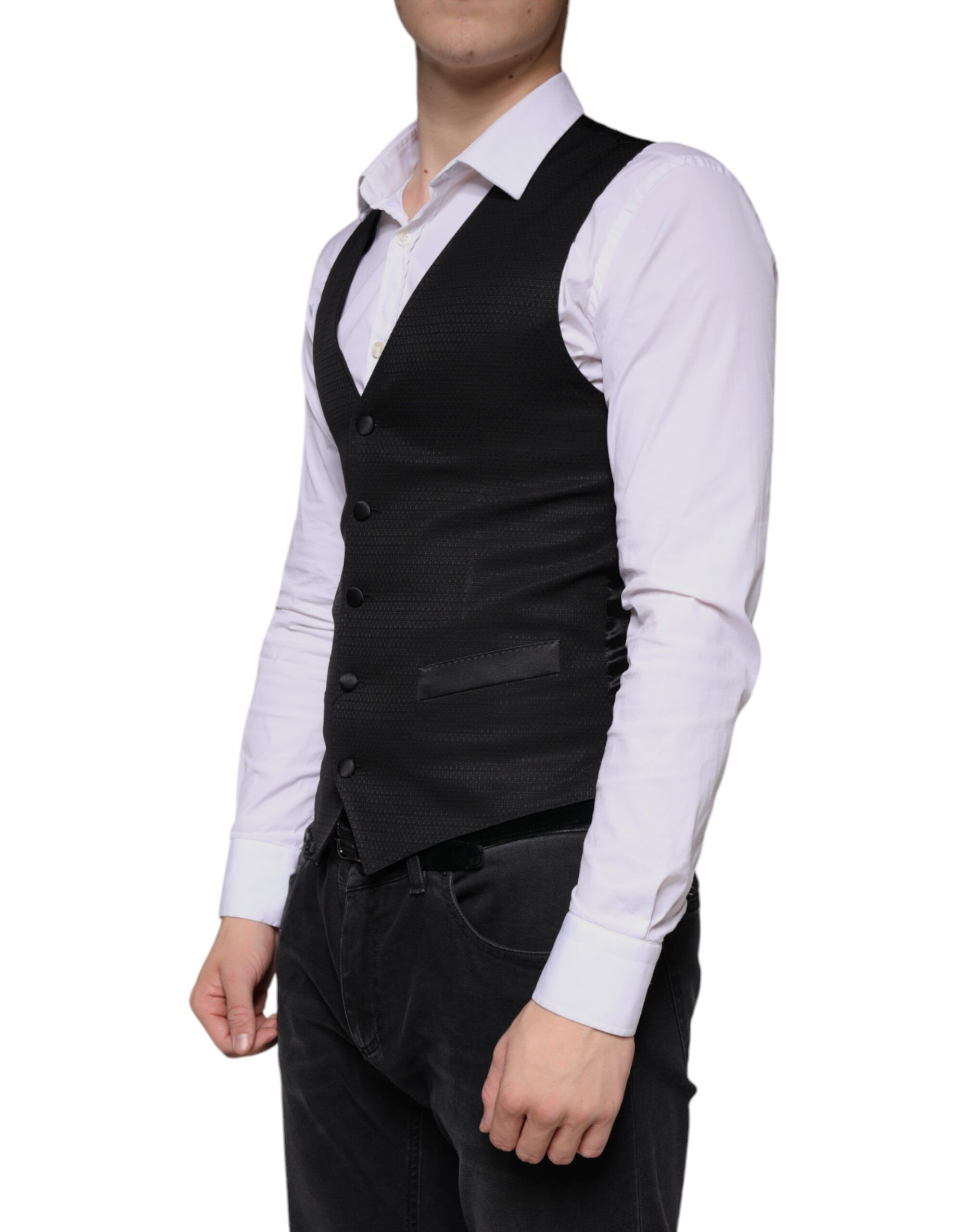 Wool Waistcoat Dress Formal Men's Vest - Dolce & Gabbana - Modalova