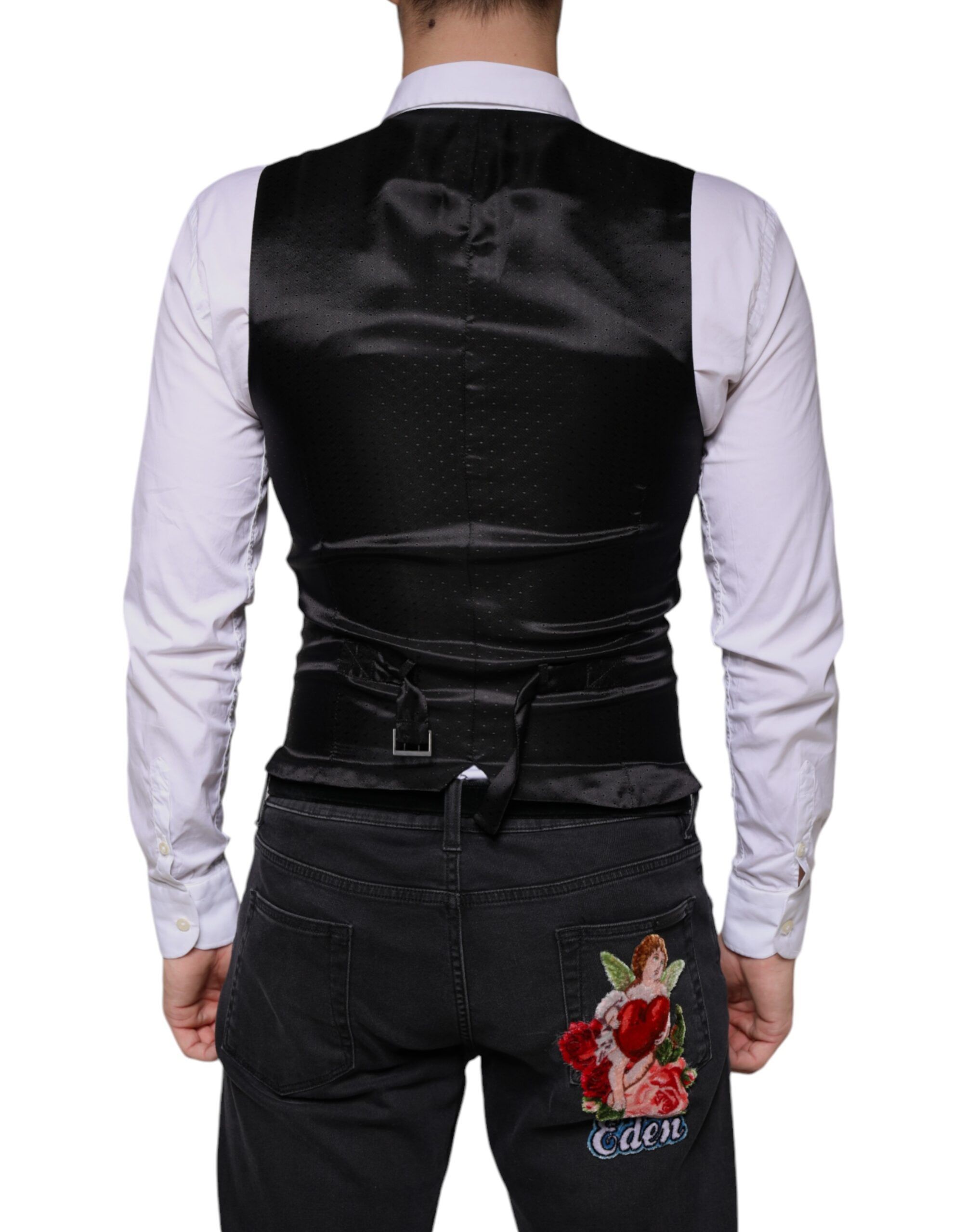 Wool Waistcoat Dress Formal Men's Vest - Dolce & Gabbana - Modalova