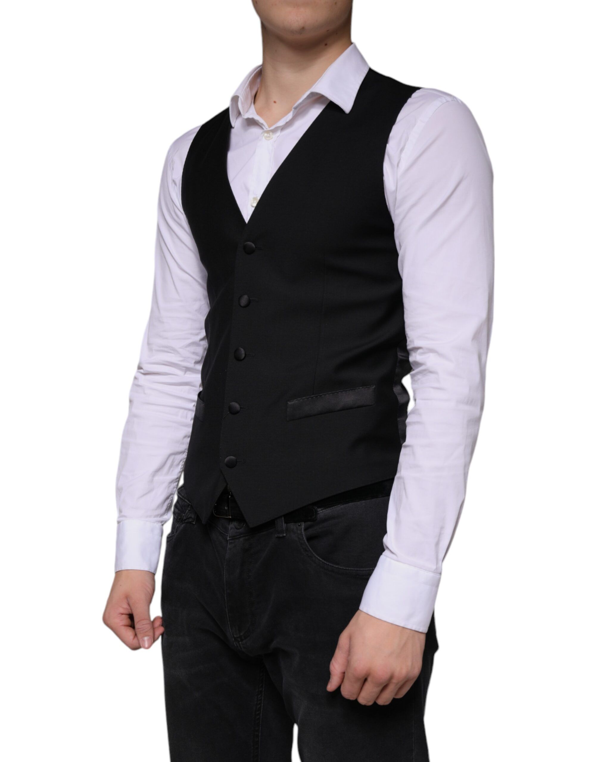 Wool Waistcoat Dress Formal Men's Vest - Dolce & Gabbana - Modalova