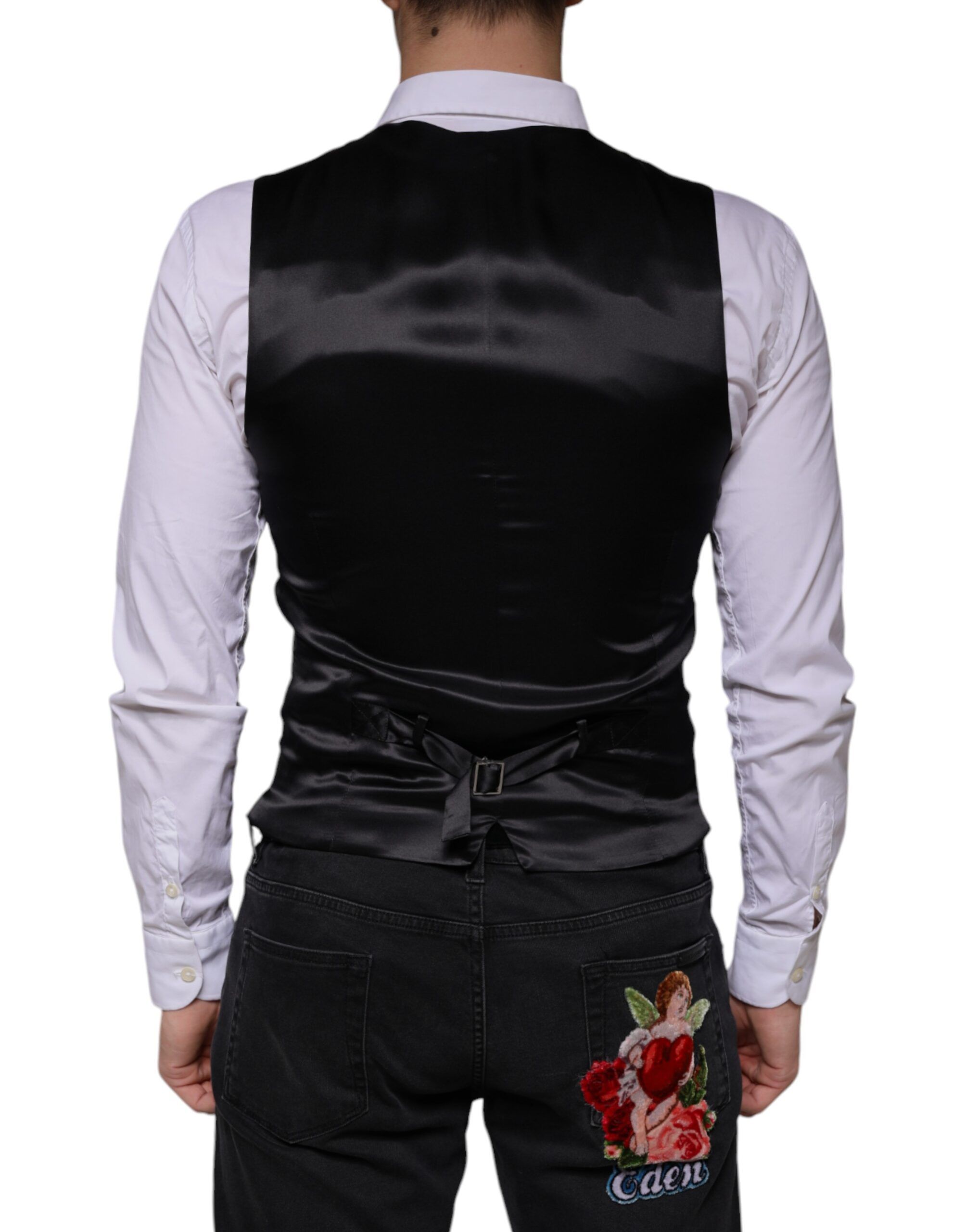 Wool Waistcoat Dress Formal Men's Vest - Dolce & Gabbana - Modalova