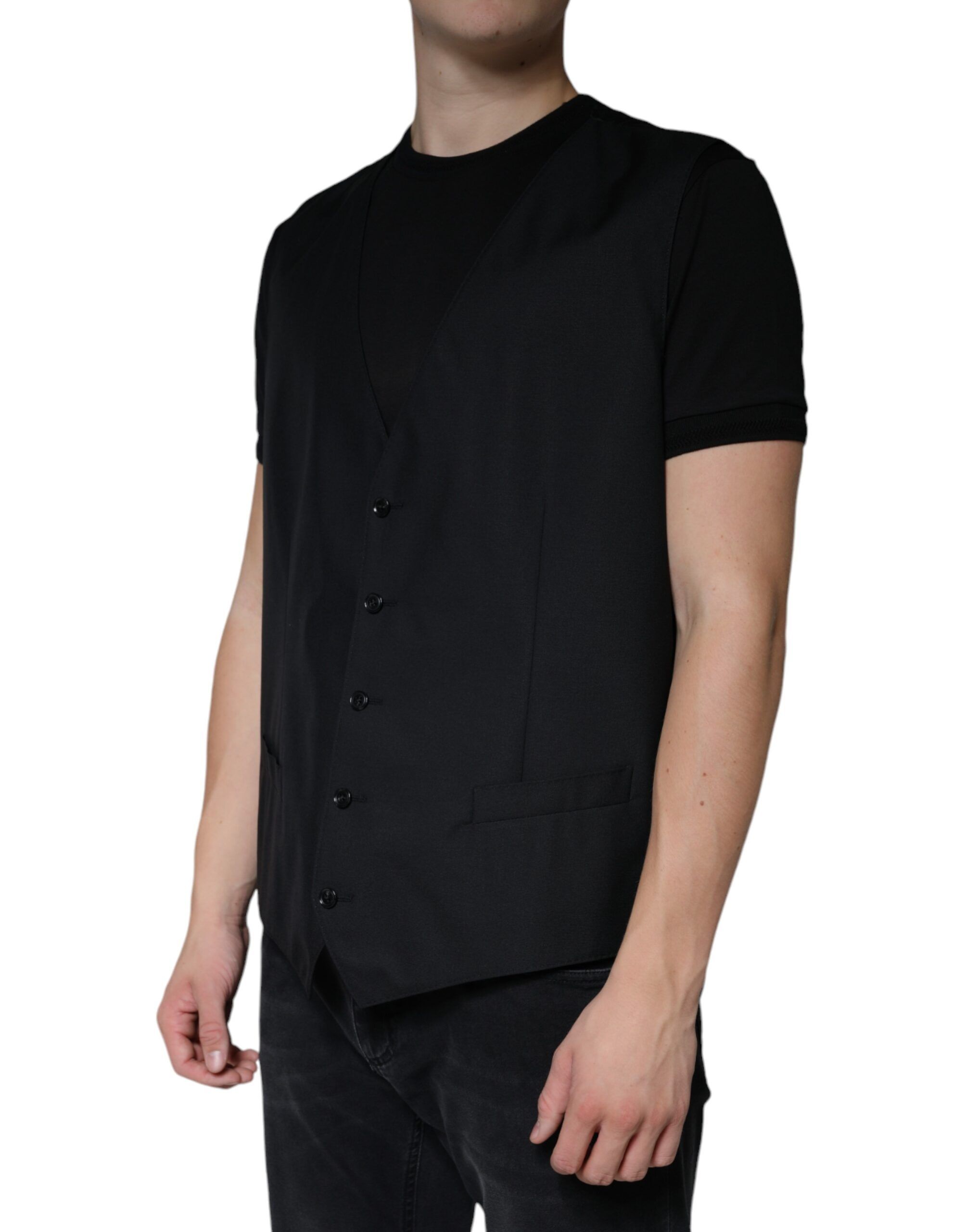 Wool Waistcoat Dress Formal Men's Vest - Dolce & Gabbana - Modalova