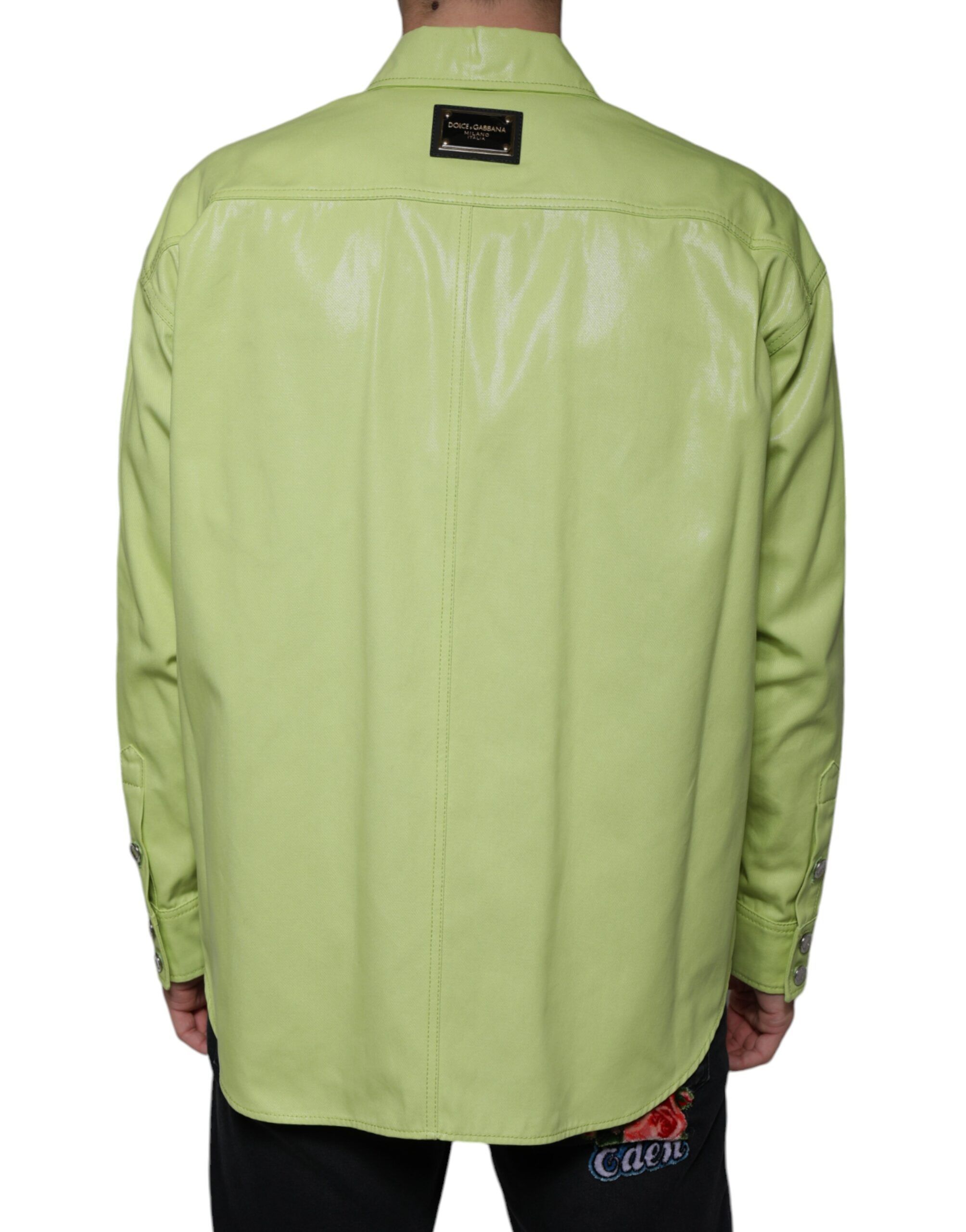 Cotton Collared Men Button Down Men's Shirt - Dolce & Gabbana - Modalova