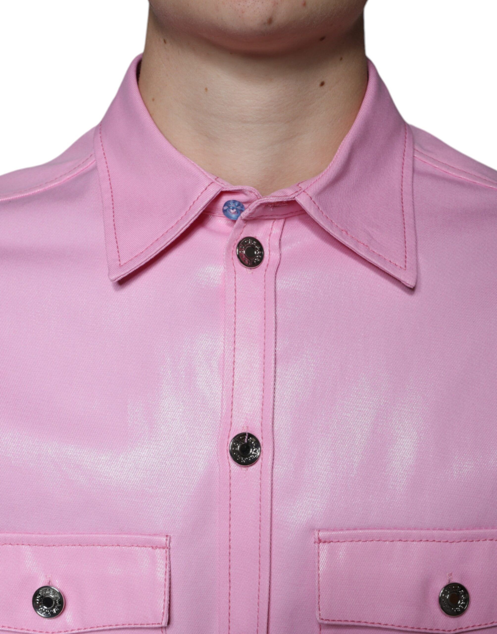 Cotton Collared Button Down Men's Shirt - Dolce & Gabbana - Modalova