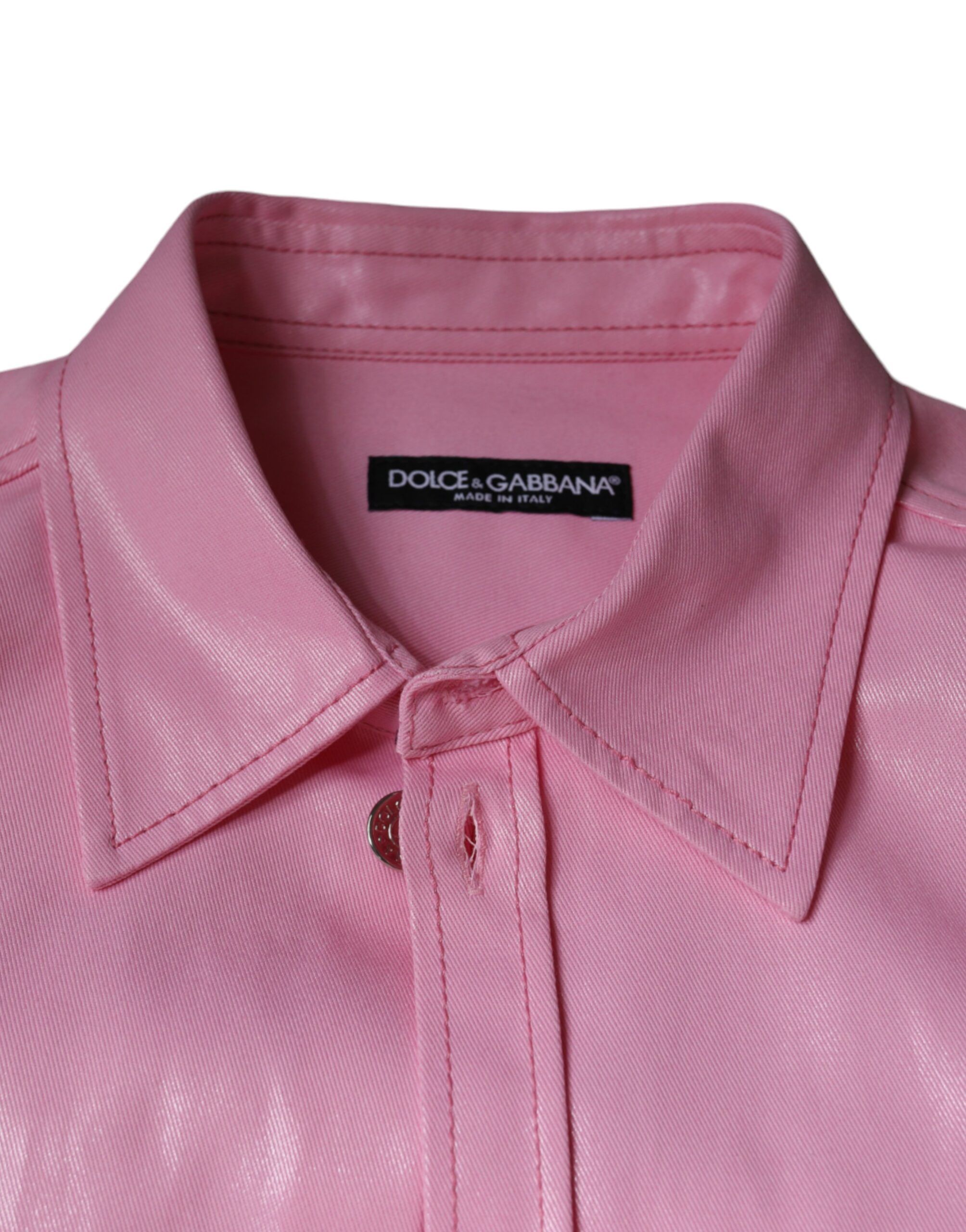 Cotton Collared Button Down Men's Shirt - Dolce & Gabbana - Modalova