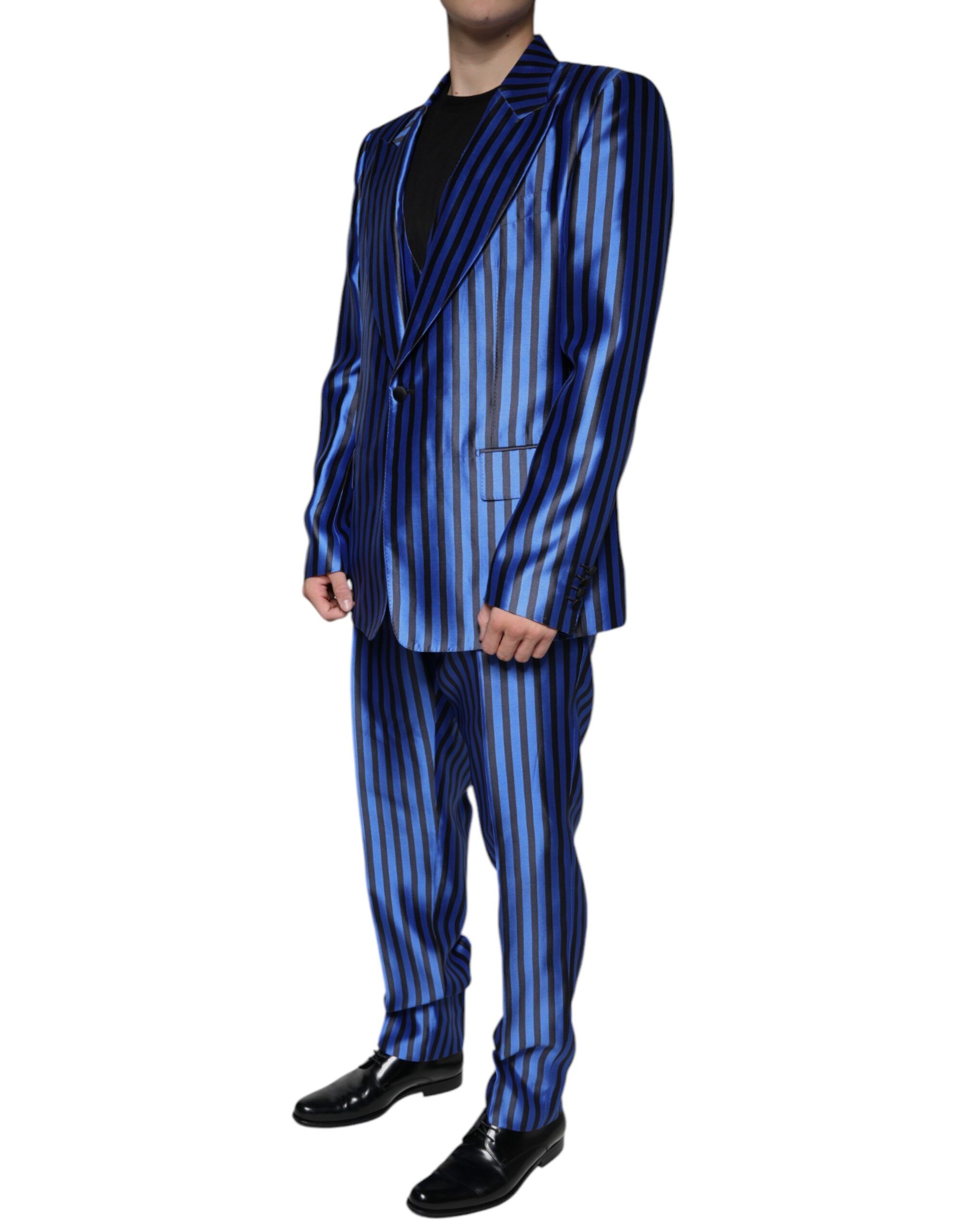 Metallic Stripes Formal 3 Piece Men's Suit (Pre-Owned) - Dolce & Gabbana - Modalova
