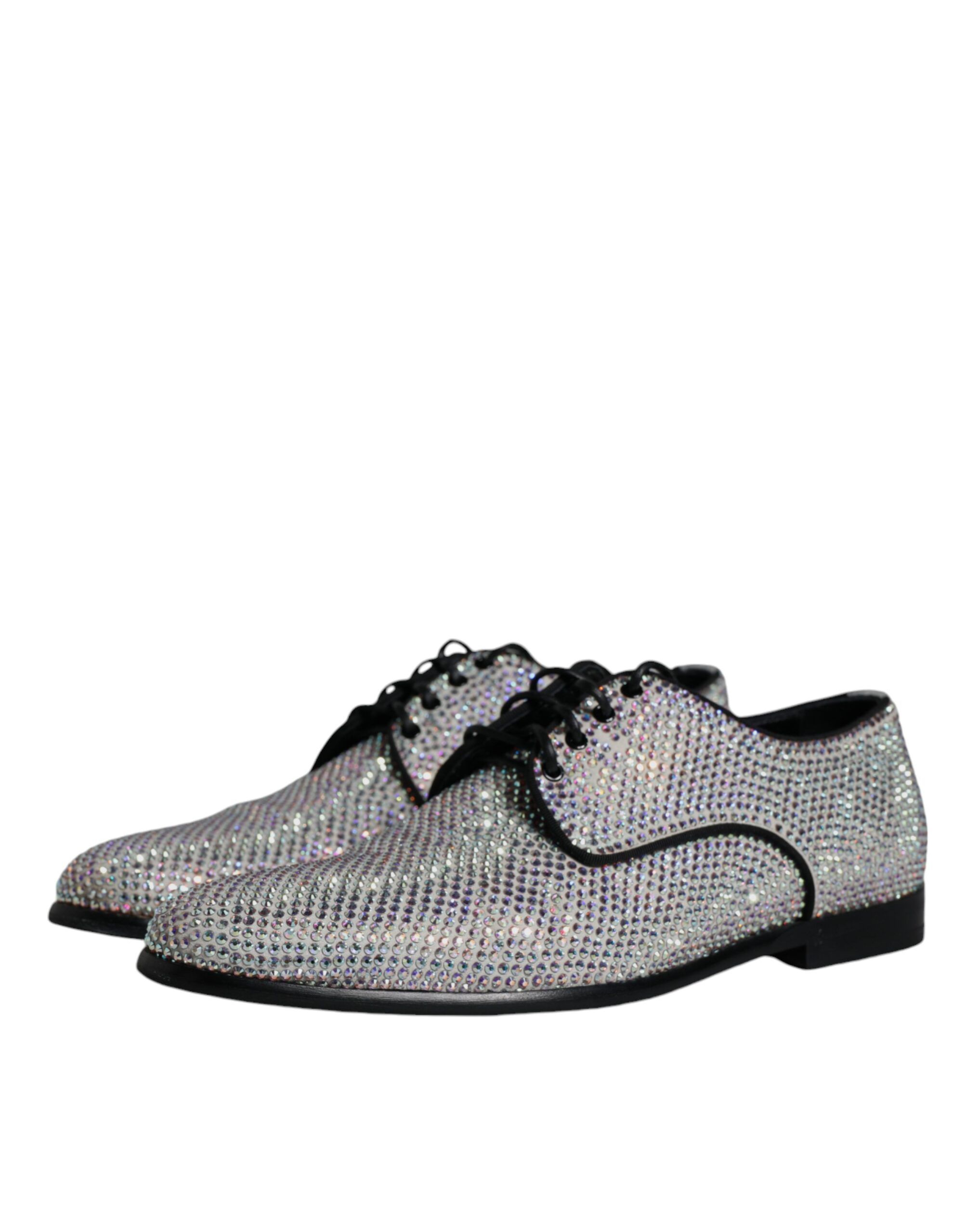 Leather Rhinestones Derby Dress Men's Shoes (Pre-Owned) - Dolce & Gabbana - Modalova