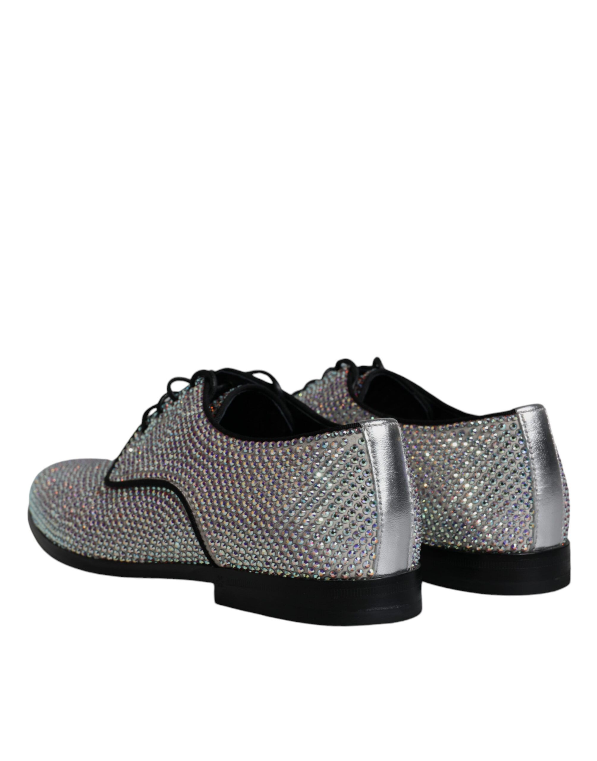 Leather Rhinestones Derby Dress Men's Shoes (Pre-Owned) - Dolce & Gabbana - Modalova