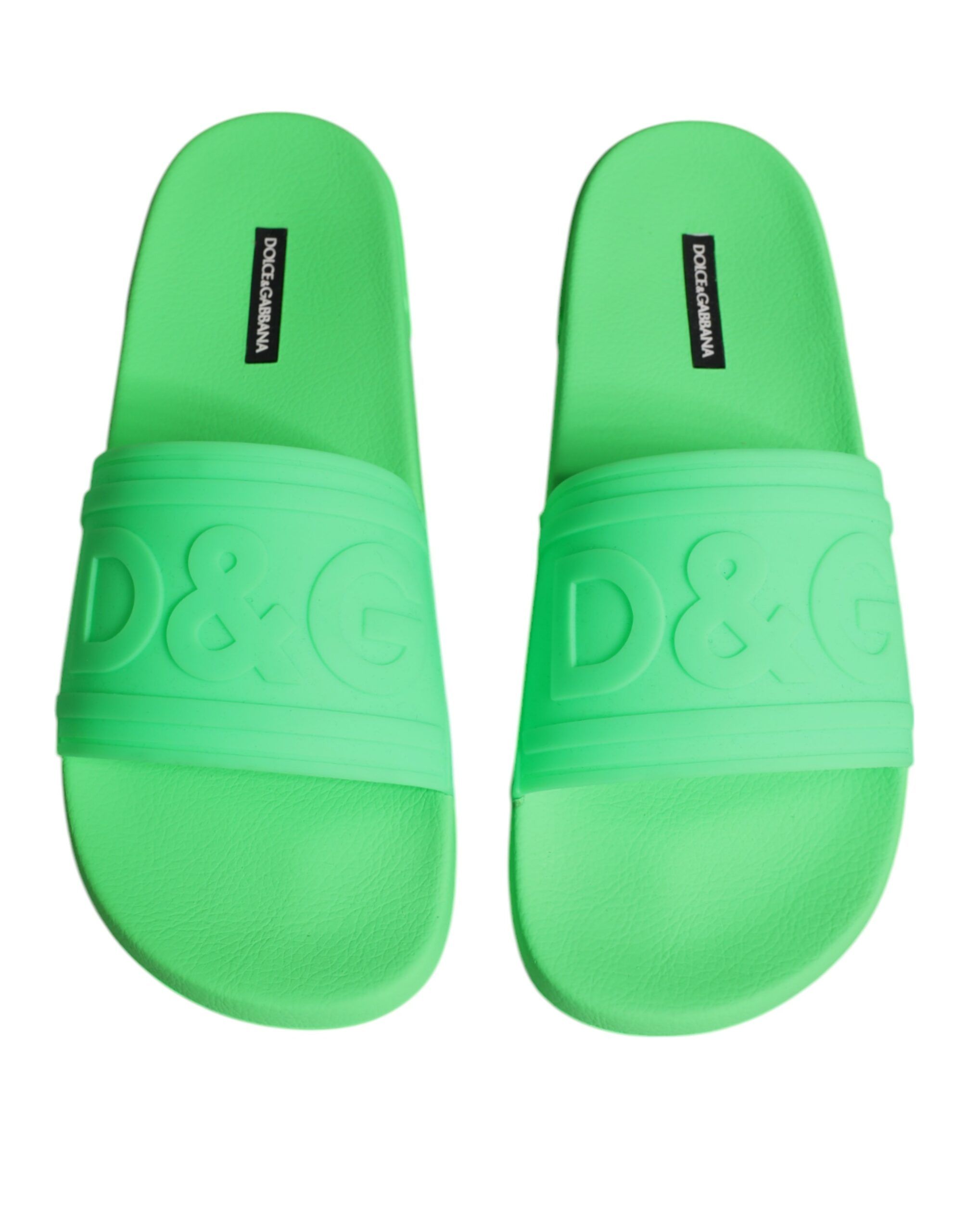 Leather Slides Sandals Beachwear Men's Shoes - Dolce & Gabbana - Modalova