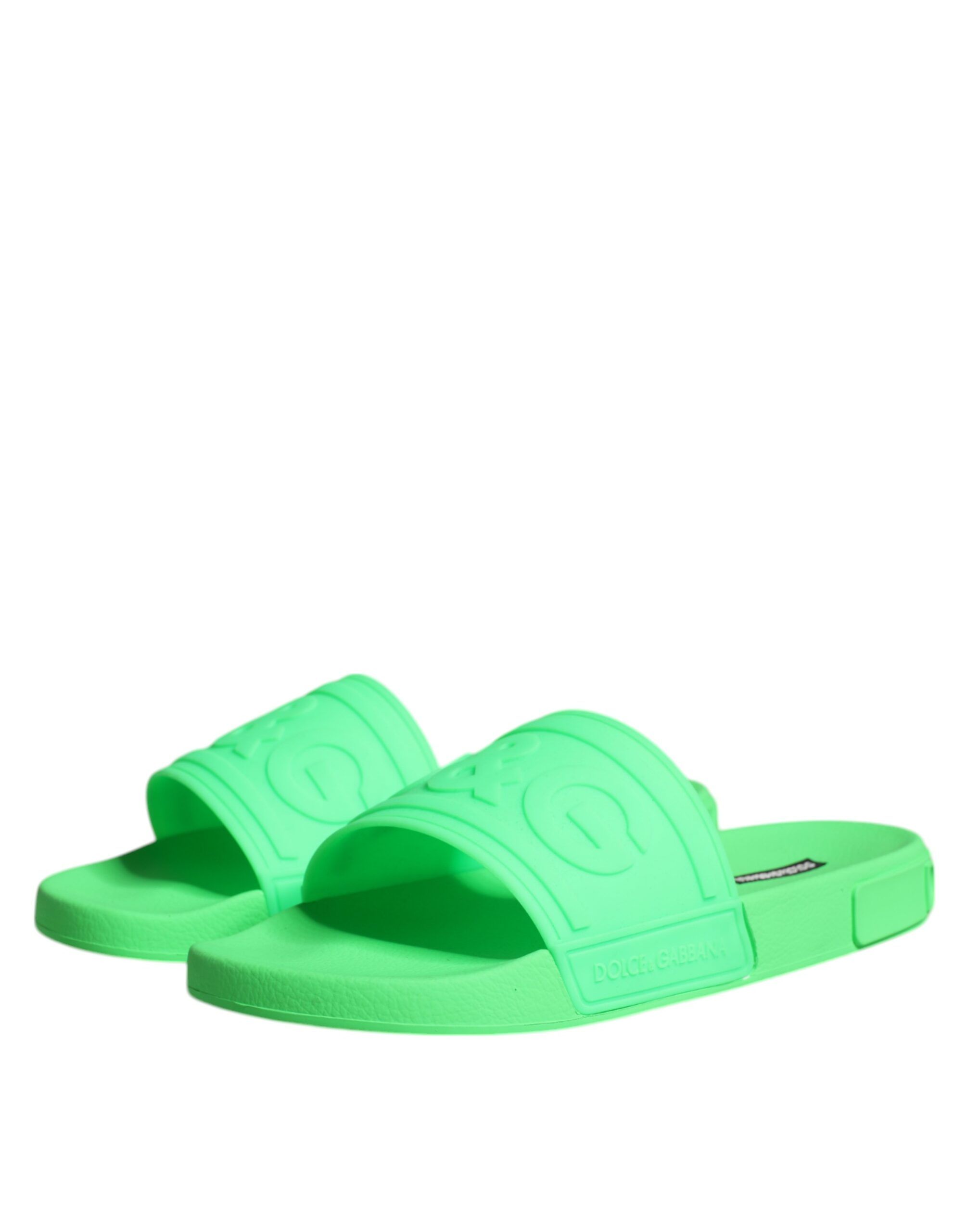 Leather Slides Sandals Beachwear Men's Shoes - Dolce & Gabbana - Modalova