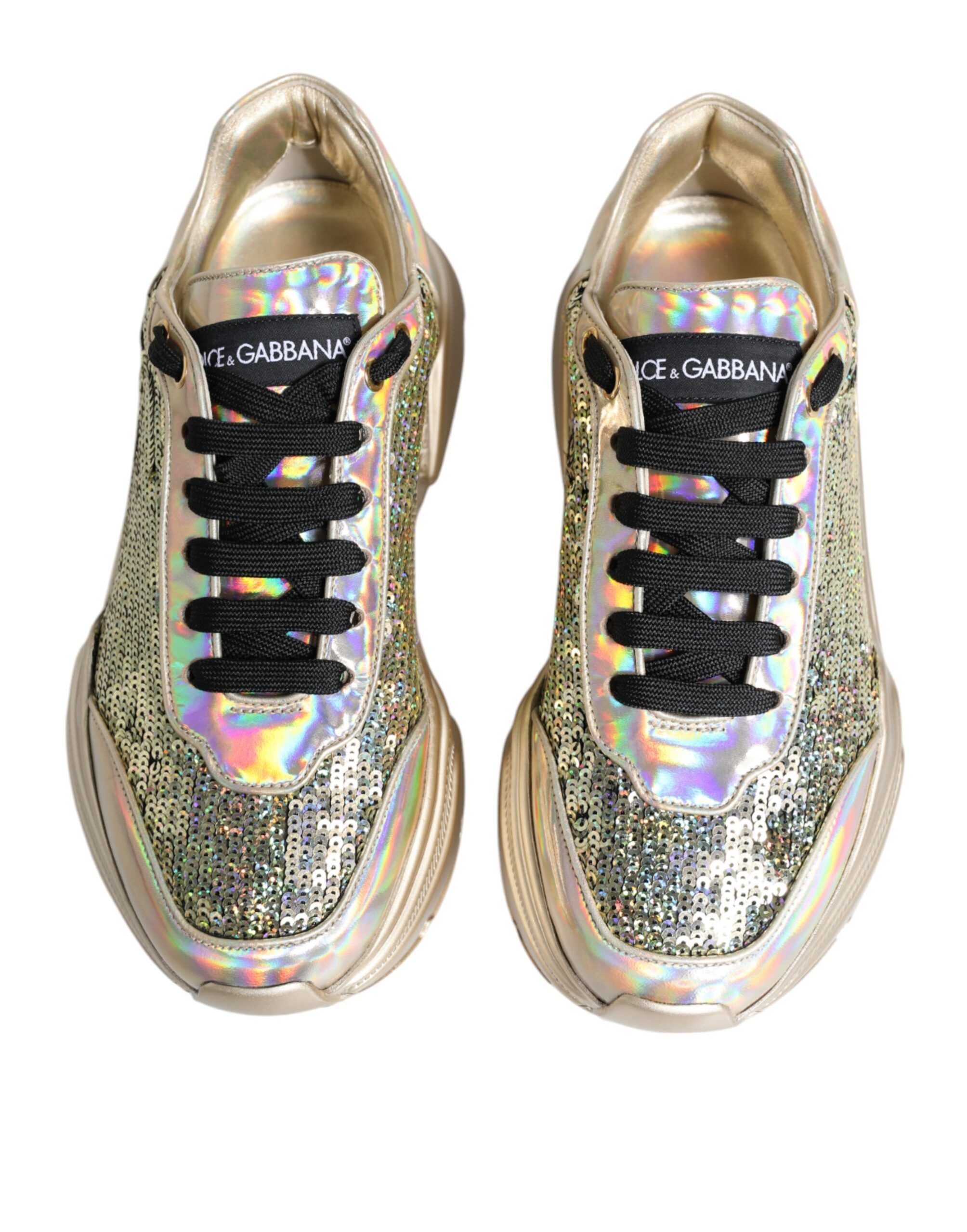 Sequin Iridiscent Daymaster Sneakers Men's Shoes - Dolce & Gabbana - Modalova