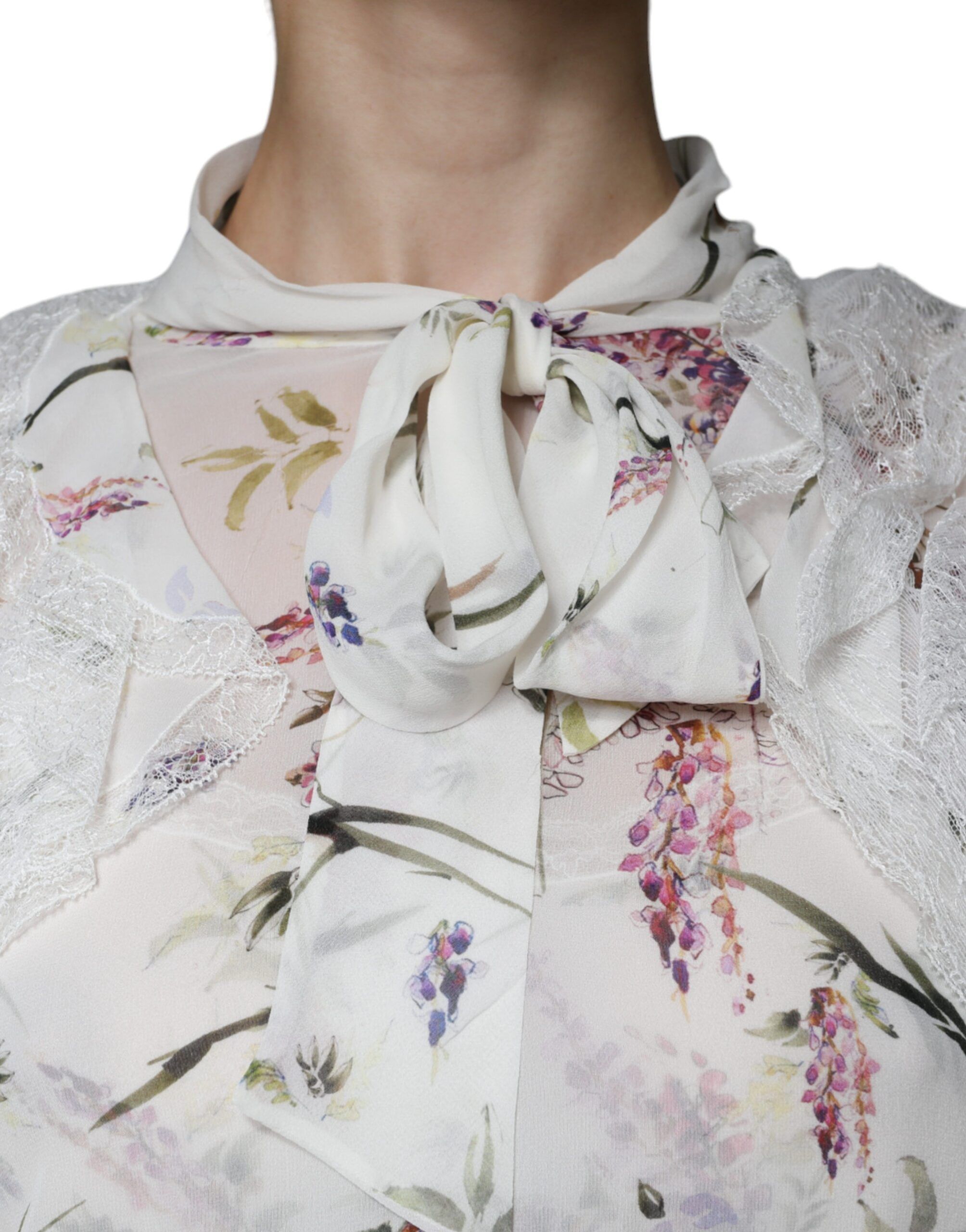 Floral Ruffles Lace Long Sleeves Maxi Women's Dress (Pre-Owned) - Ermanno Scervino - Modalova