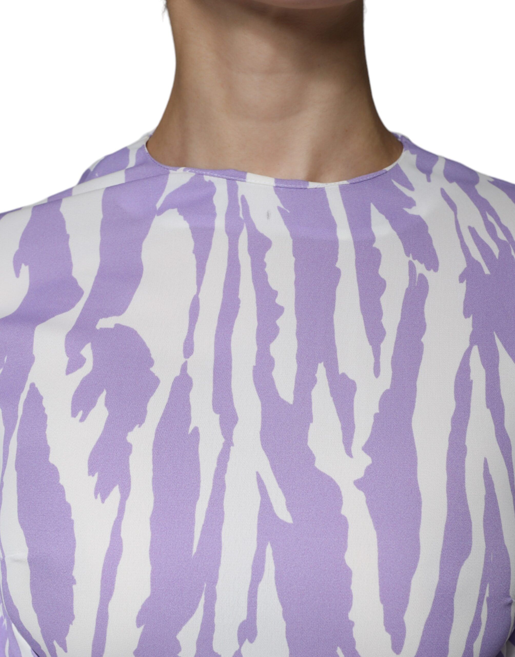 White Patterned Viscose Short Sleeves Maxi Women's Dress (Pre-Owned) - MSGM - Modalova