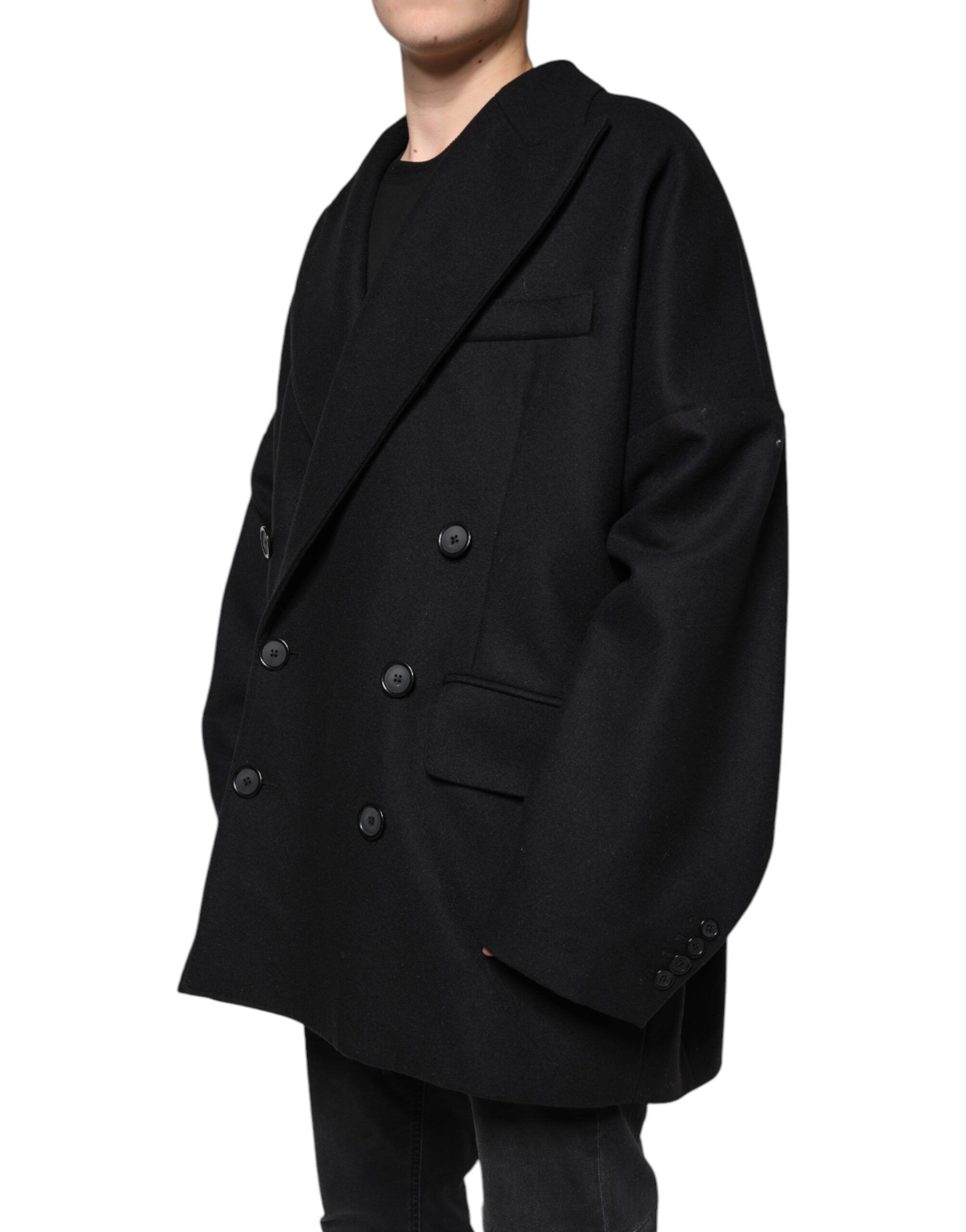 Wool Double Breasted Men Coat Men's Jacket - Dolce & Gabbana - Modalova