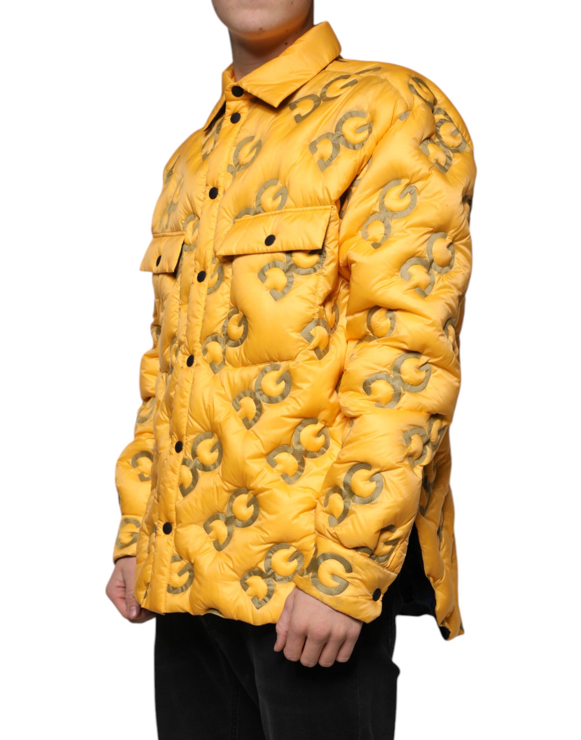 Logo Padded Buttoned Blouson Men's Jacket - Dolce & Gabbana - Modalova