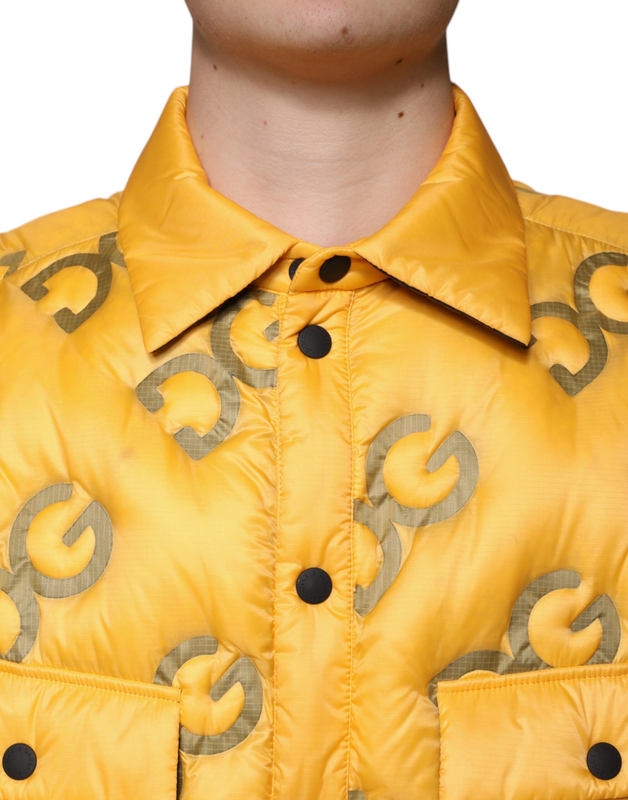 Logo Padded Buttoned Blouson Men's Jacket - Dolce & Gabbana - Modalova