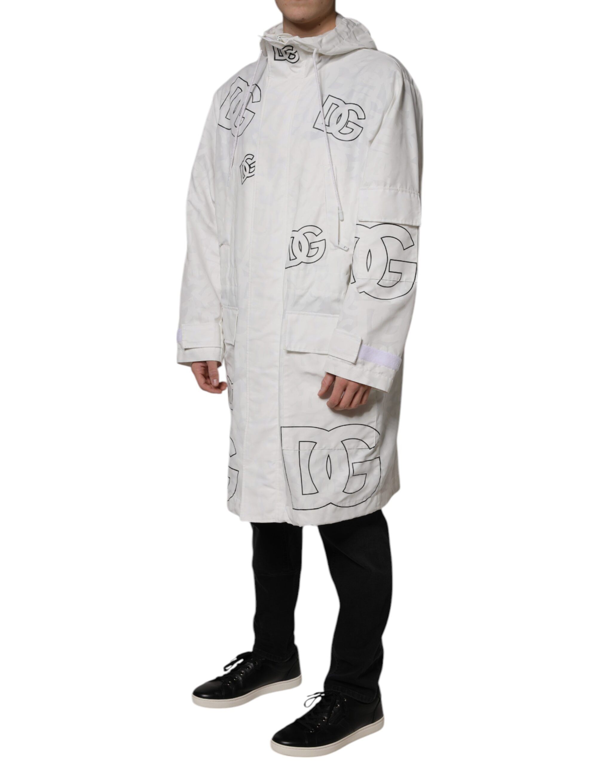 Hooded Parka Polyester Trench Coat Men's Jacket (Pre-Owned) - Dolce & Gabbana - Modalova