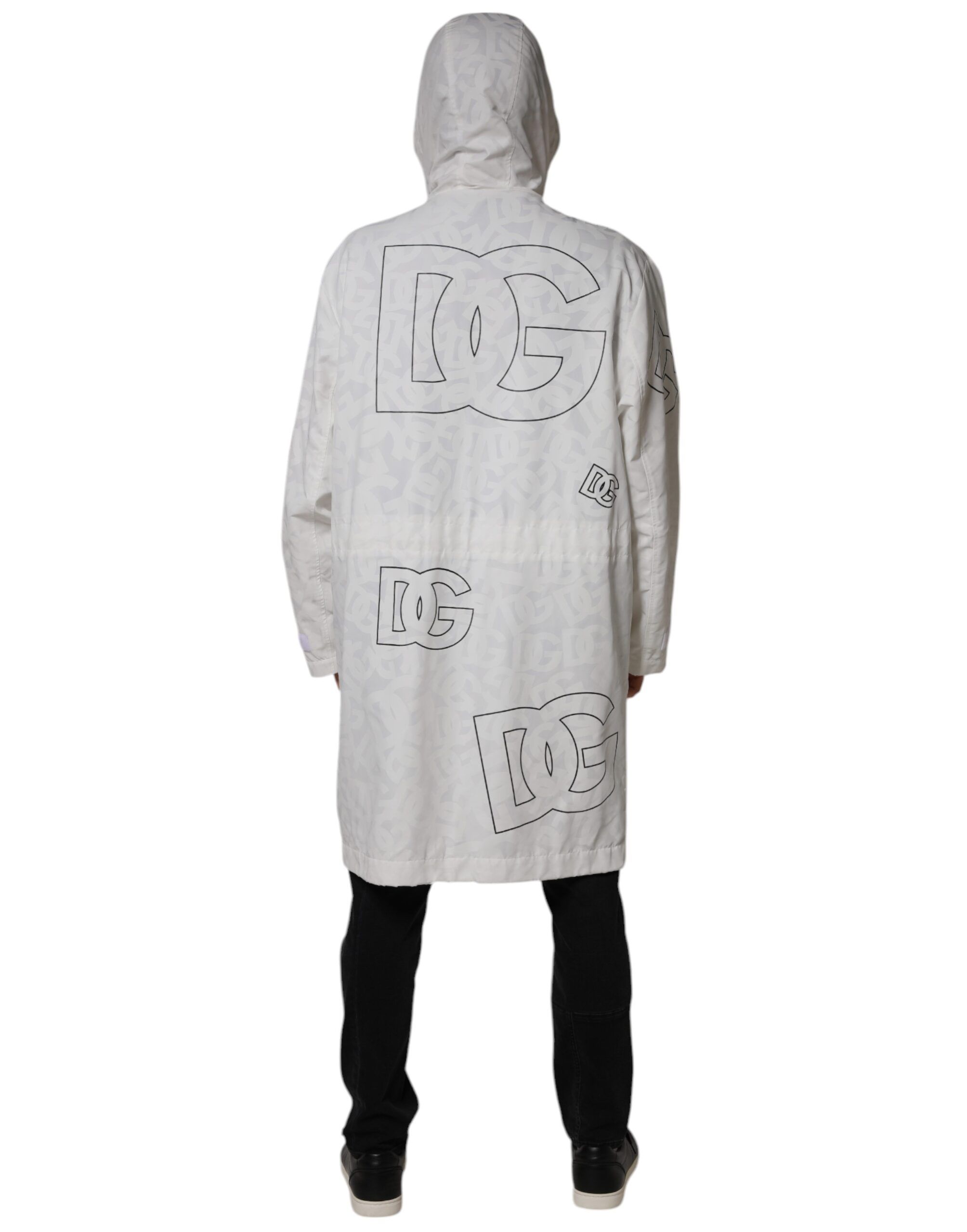 Hooded Parka Polyester Trench Coat Men's Jacket (Pre-Owned) - Dolce & Gabbana - Modalova
