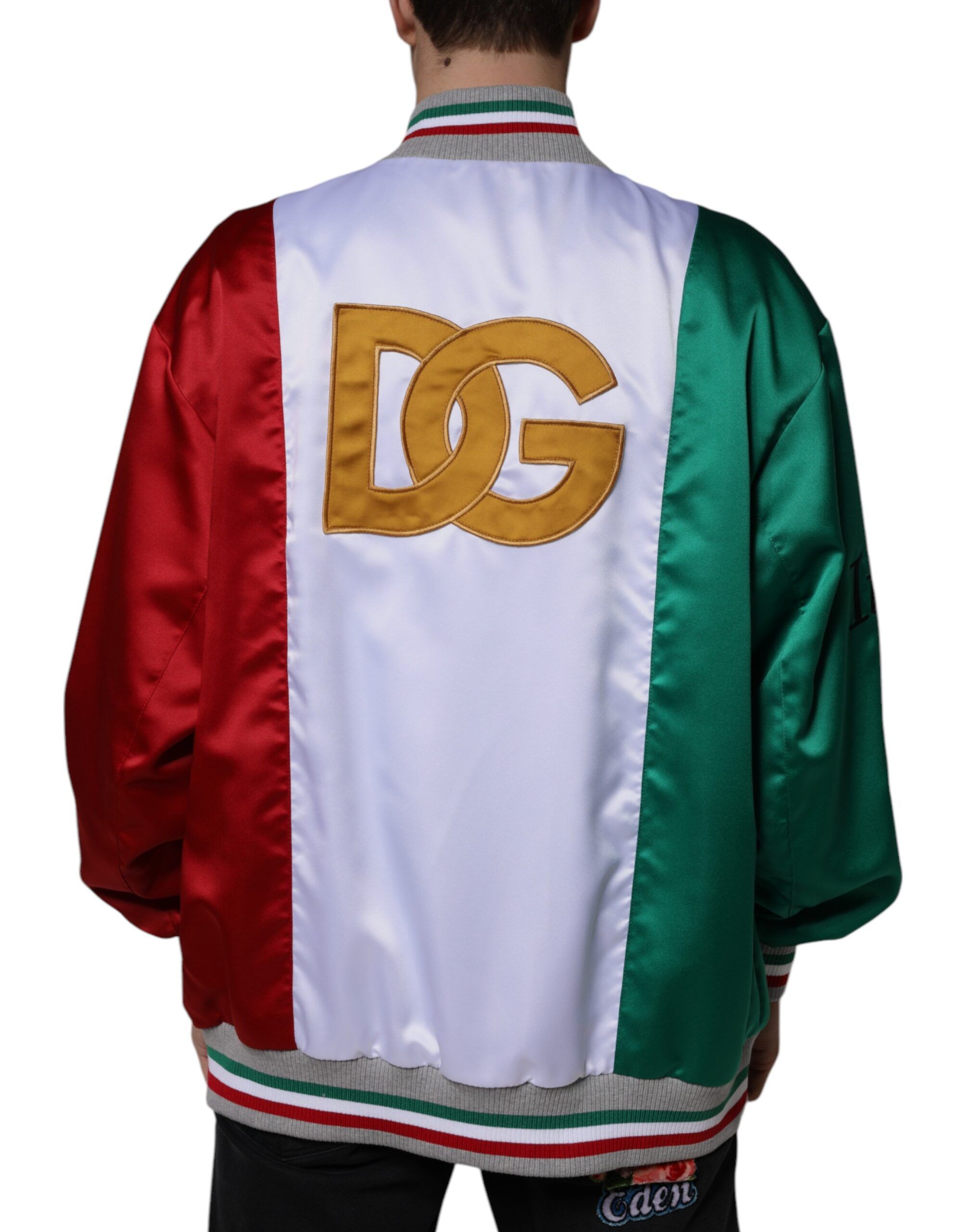 Italia Button Down Bomber Men's Jacket - Dolce & Gabbana - Modalova