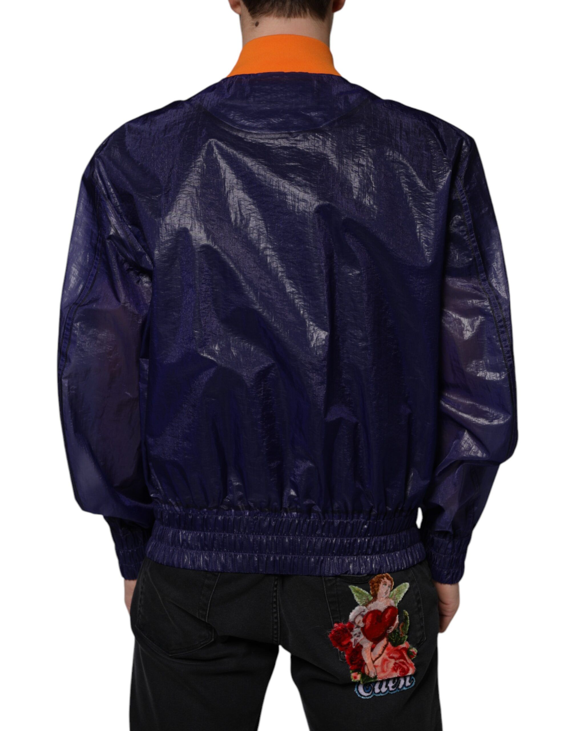Cotton Stretch Full Zip Bomber Men's Jacket - Dolce & Gabbana - Modalova