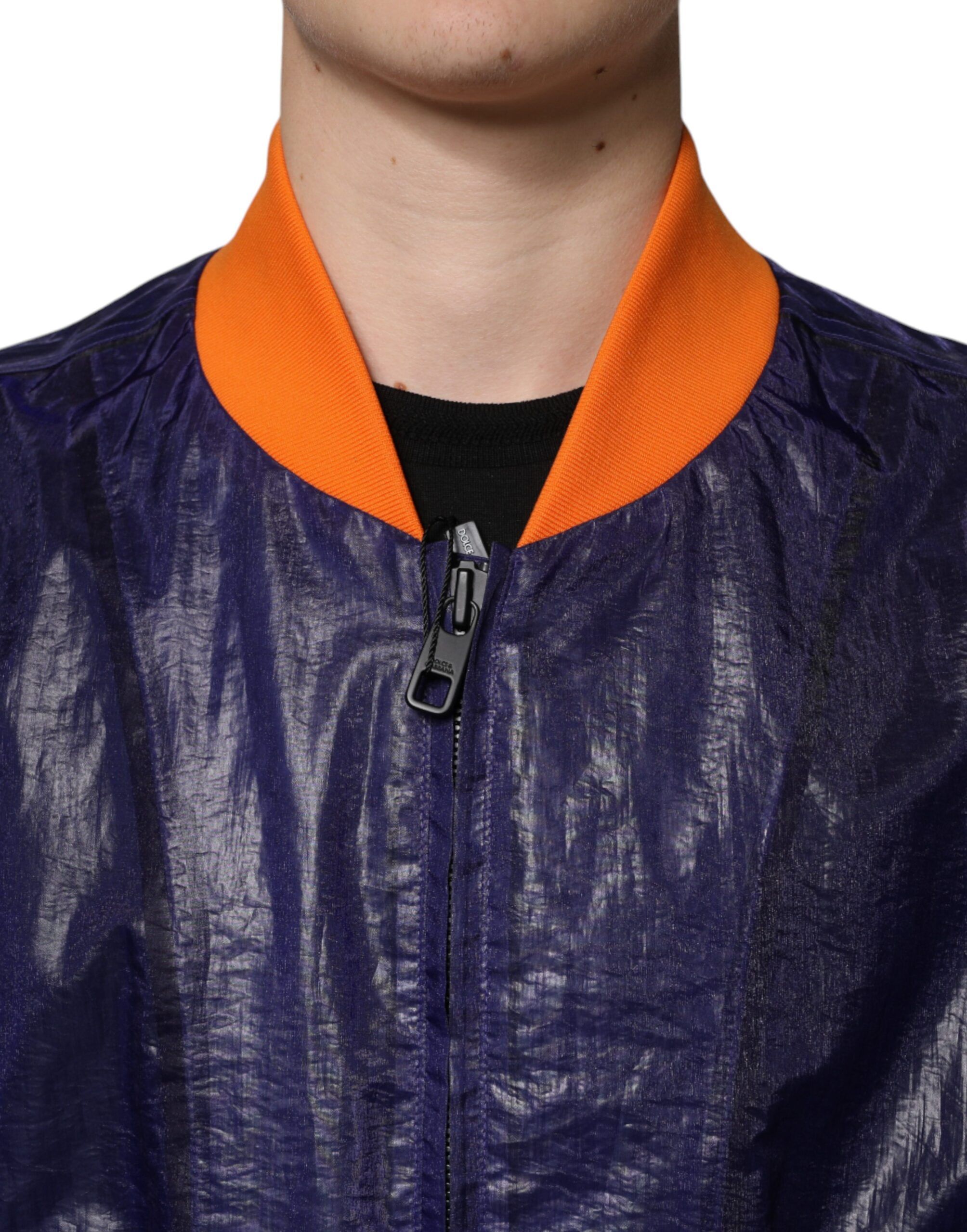 Cotton Stretch Full Zip Bomber Men's Jacket - Dolce & Gabbana - Modalova