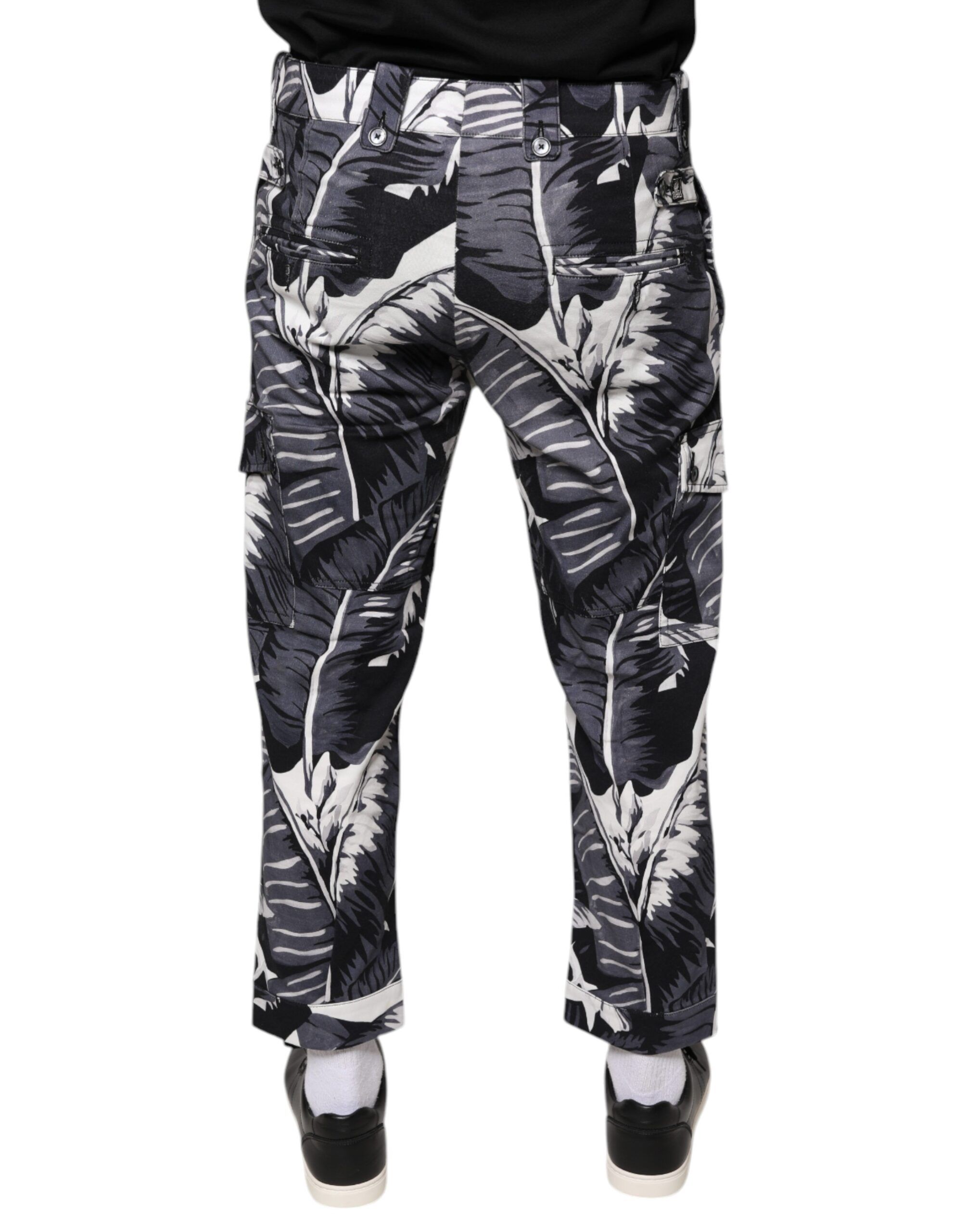 Banana Leaf Cotton Stretch Capri Men's Pants - Dolce & Gabbana - Modalova