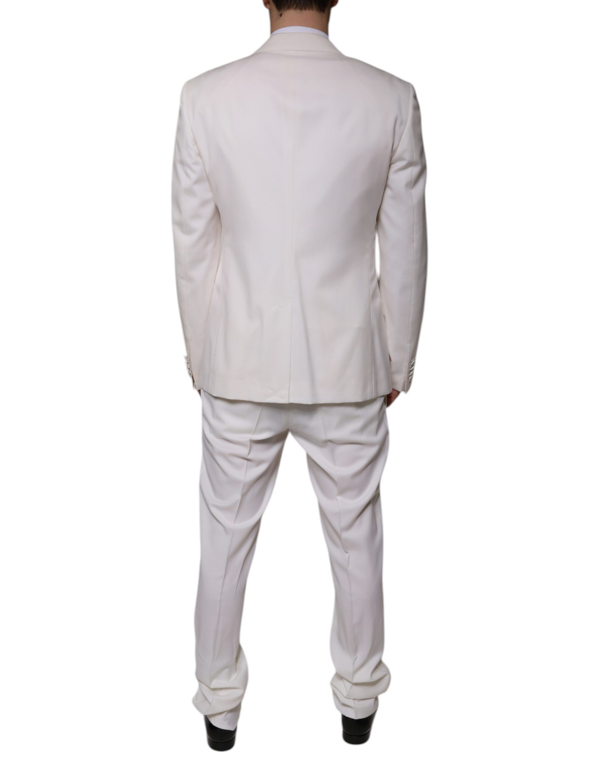 Wool Silk 3 Piece SlimFit Formal Men's Suit - Dolce & Gabbana - Modalova