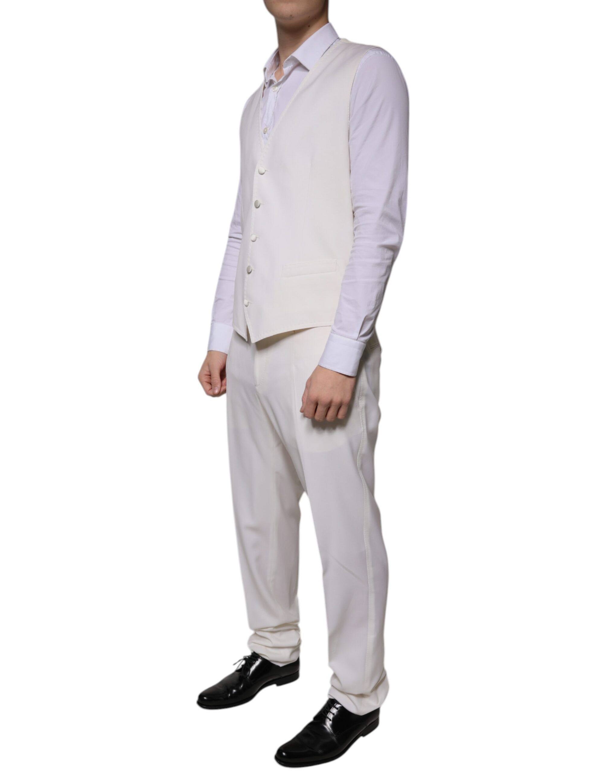 Wool Silk 3 Piece SlimFit Formal Men's Suit - Dolce & Gabbana - Modalova