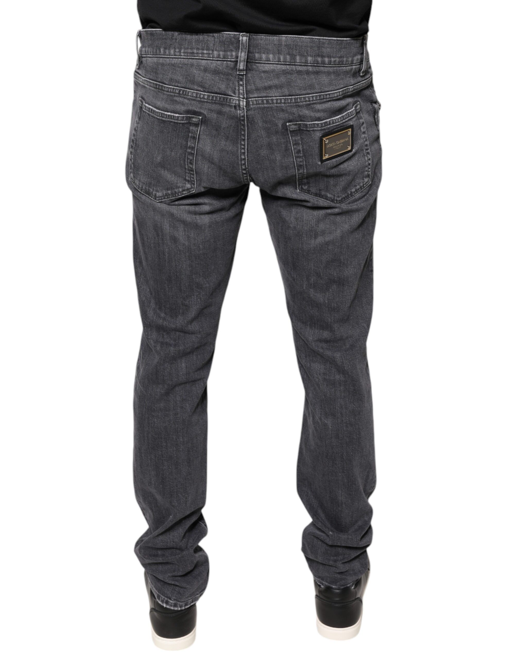 Tattered Cotton Skinny Denim Men's Jeans (Pre-Owned) - Dolce & Gabbana - Modalova
