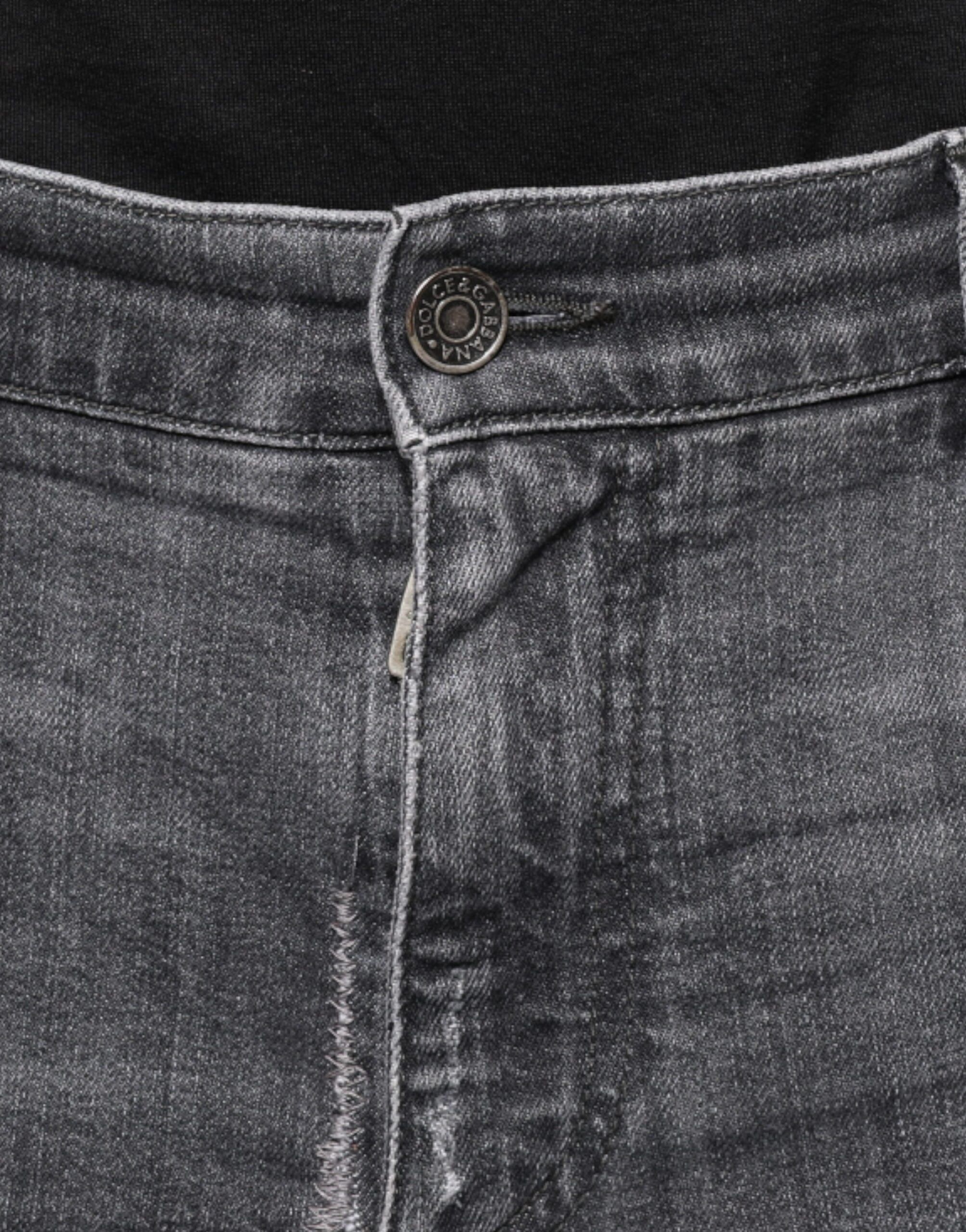 Tattered Cotton Skinny Denim Men's Jeans (Pre-Owned) - Dolce & Gabbana - Modalova