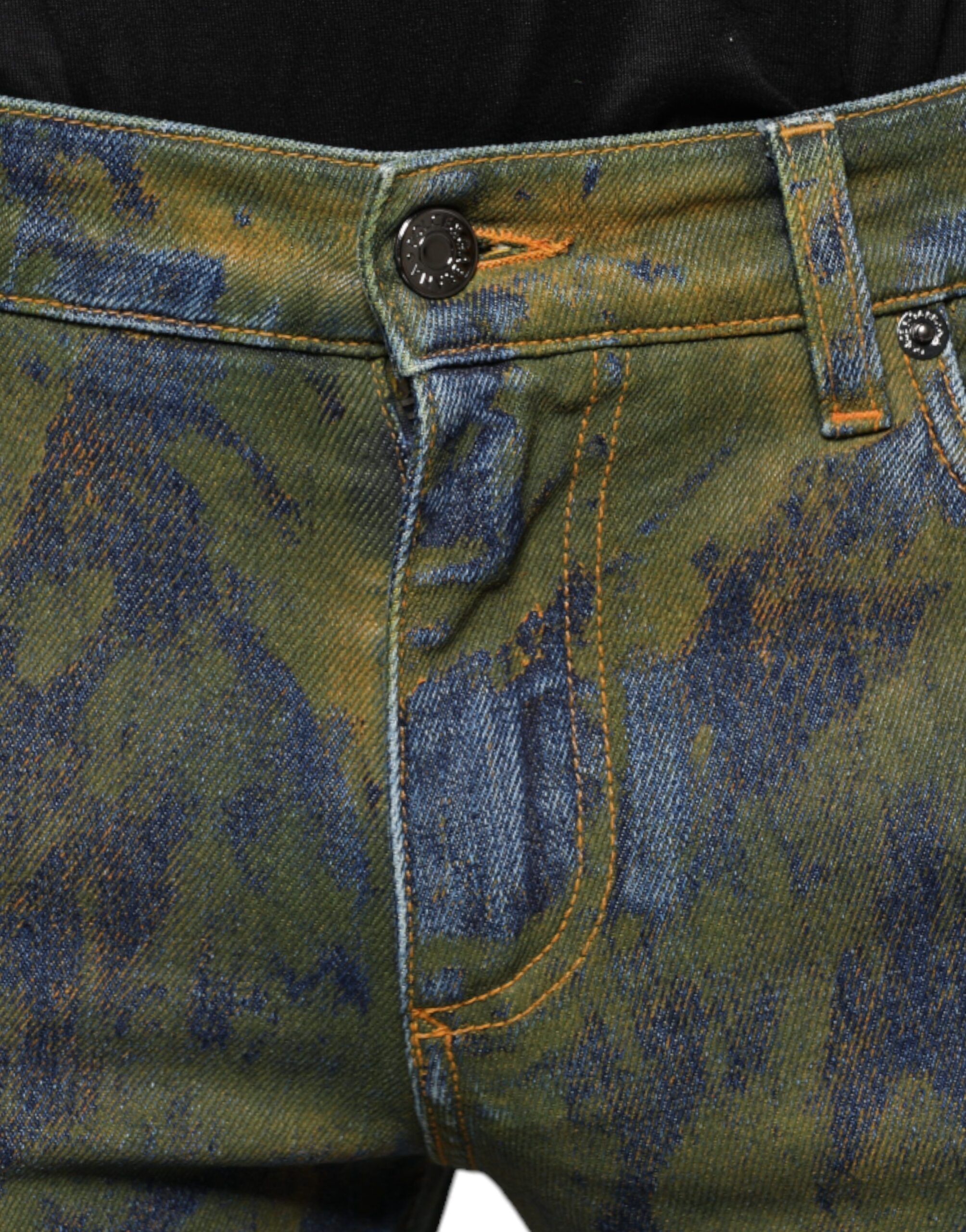 Cotton Dye Slim Fit Men Denim Men's Jeans - Dolce & Gabbana - Modalova