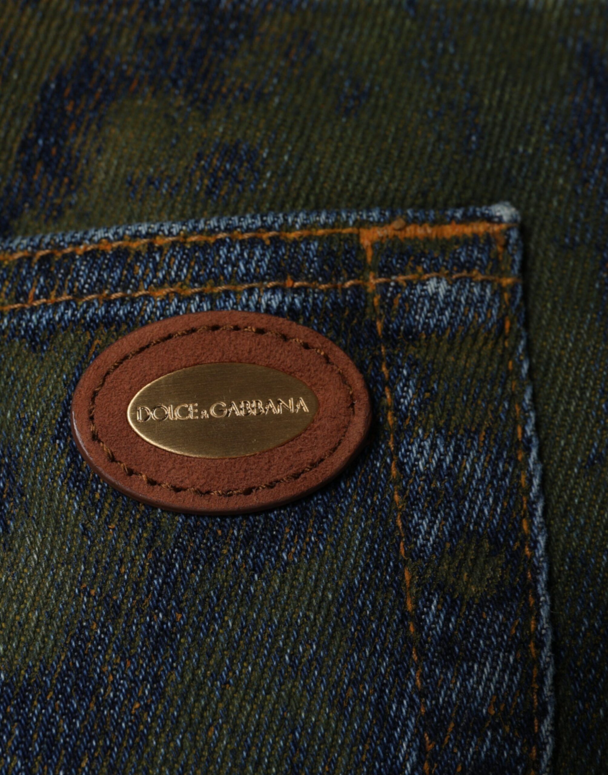Cotton Dye Slim Fit Men Denim Men's Jeans - Dolce & Gabbana - Modalova