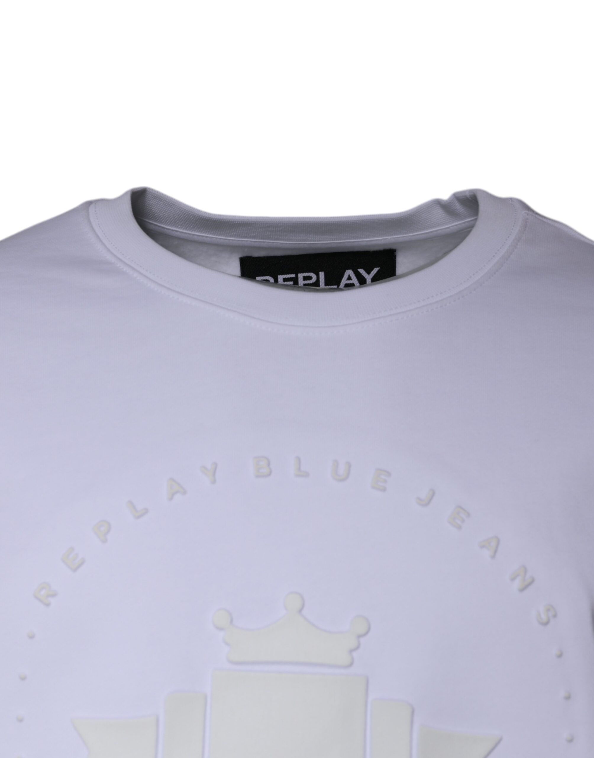 Embossed Logo Crew Neck Men Sweatshirt Men's Sweater (Pre-Owned) - Replay - Modalova