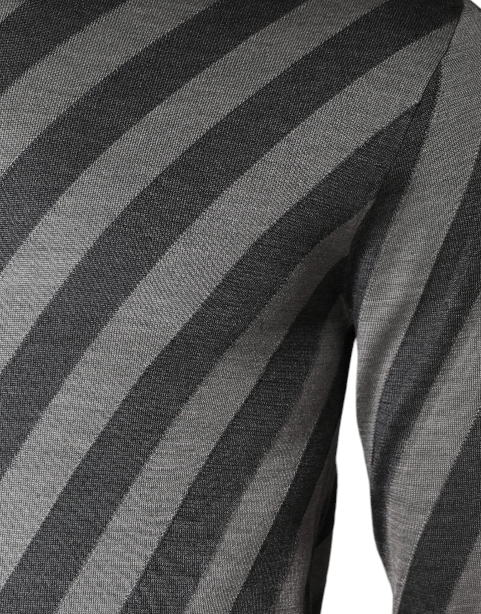 Stripes Long Sleeve Round Neck Pullover Men's Sweater - Dolce & Gabbana - Modalova