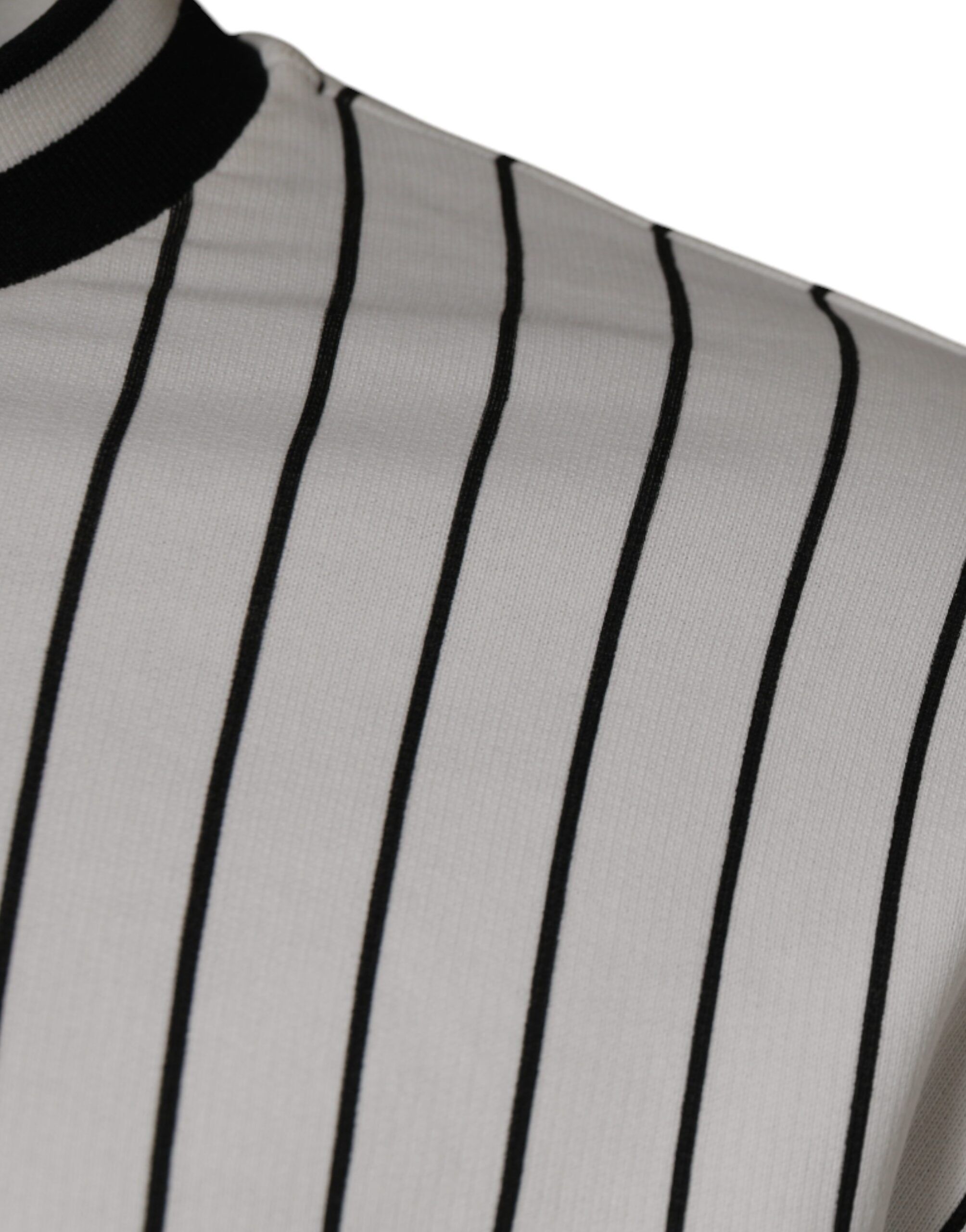 Black White Stripes Logo Sweatshirt Men's Sweater (Pre-Owned) - Dolce & Gabbana - Modalova