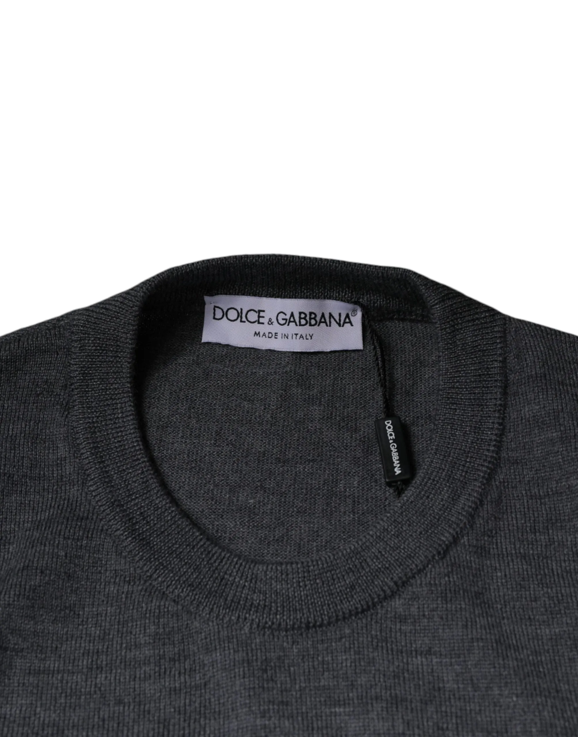 Wool Crew Neck Pullover Men's Sweater - Dolce & Gabbana - Modalova