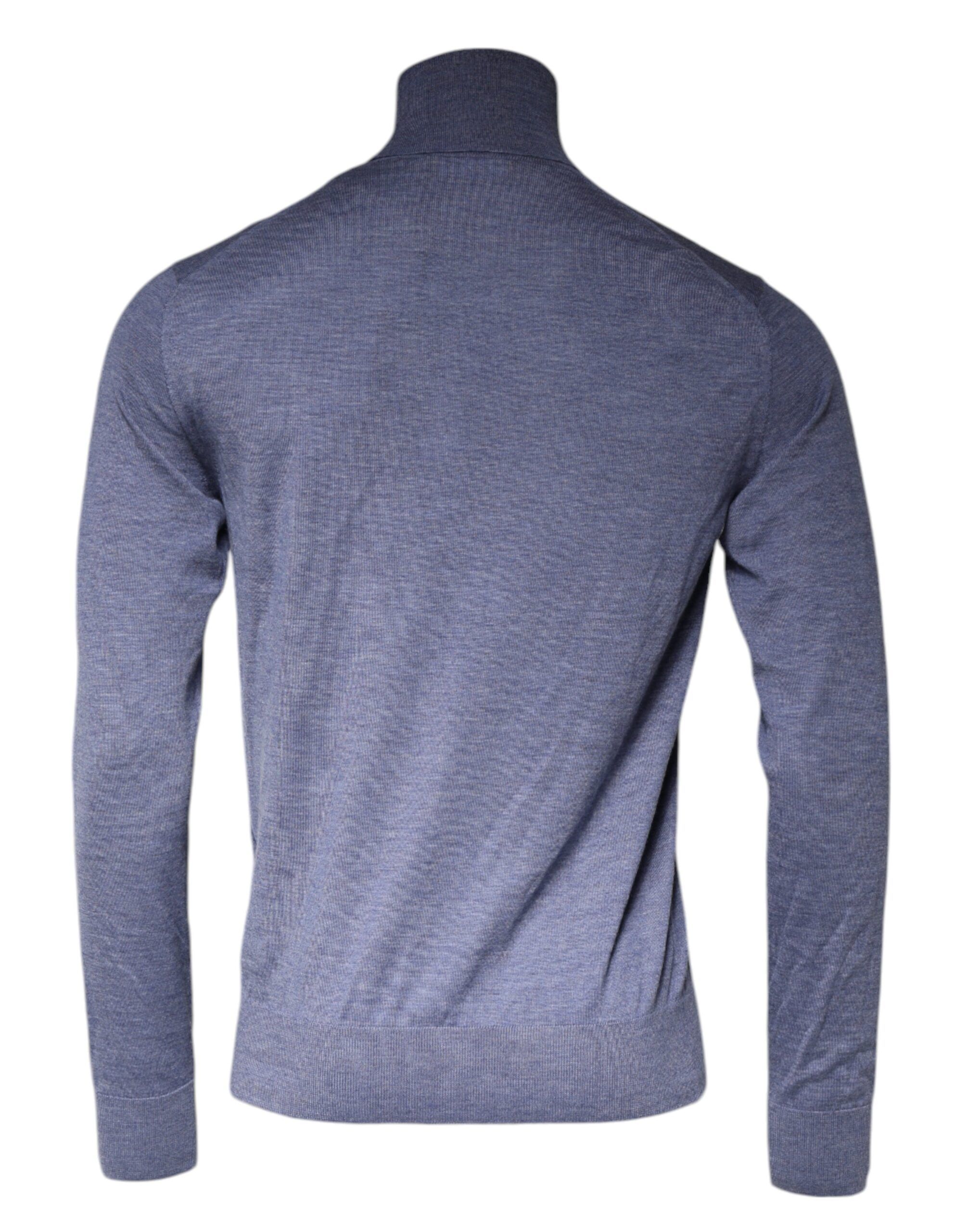 Blue Long Sleeve Turtleneck Pullover Men's Sweater (Pre-Owned) - Dolce & Gabbana - Modalova